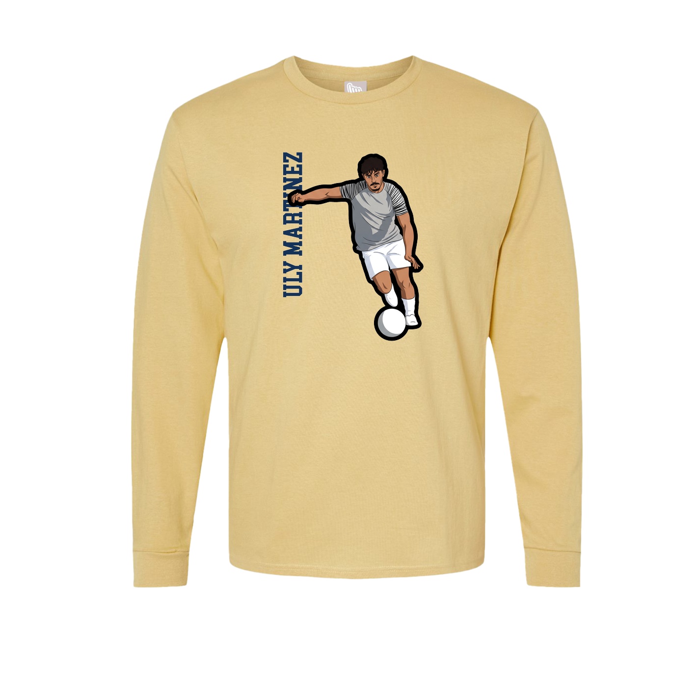 Long Sleeve Tee — Name Vertical in Vegas Gold