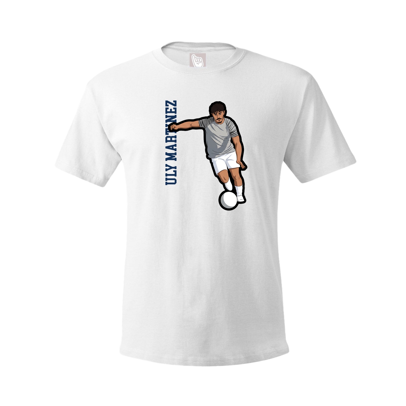 Youth Tee — Name Vertical in White