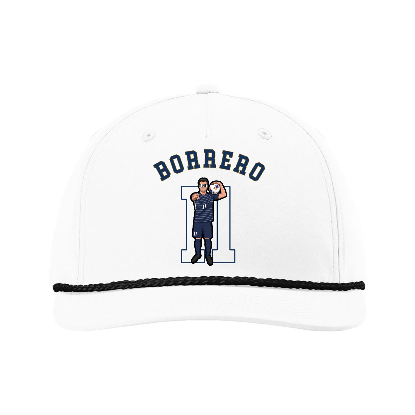 Five-Panel Classic Rope Cap — Shirsey Arch in White