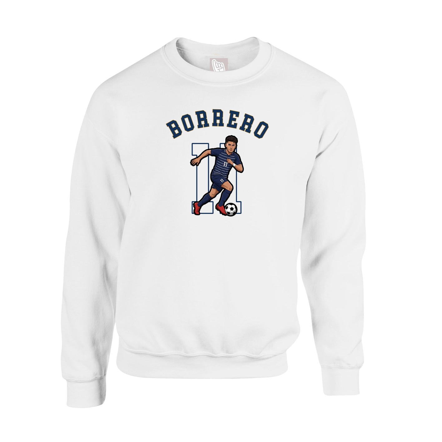 Fleece Crew — Shirsey Arch in White