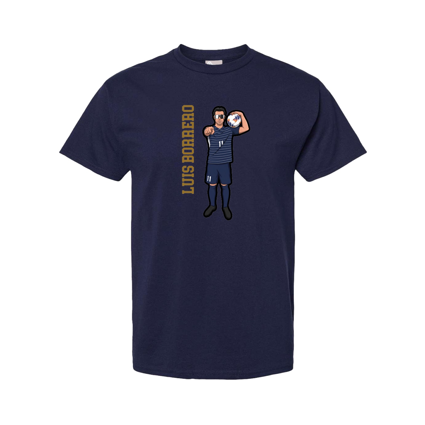 Tee — Name Vertical in Navy