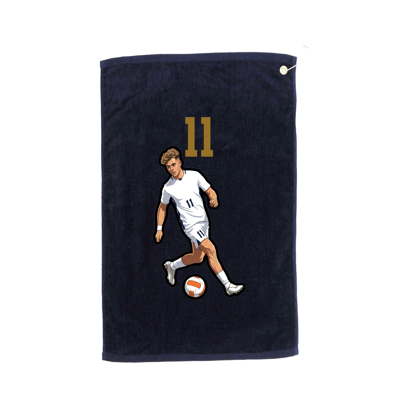 Golf Towel — Number Top in Navy