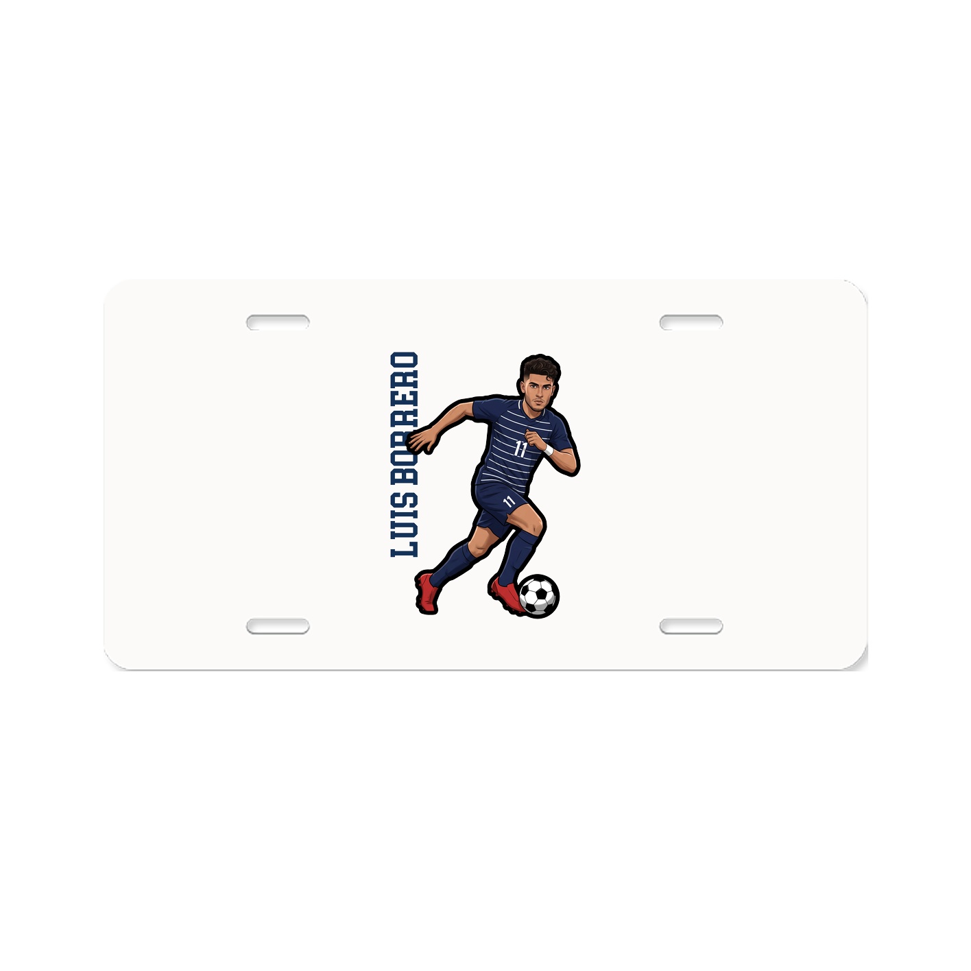 License Plate — Name Vertical in Classic
