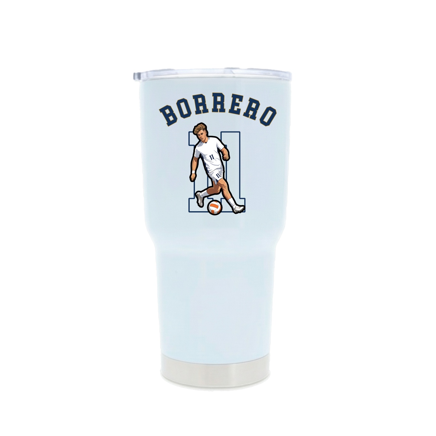 30oz Stainless Steel Tumbler — Shirsey Arch in White