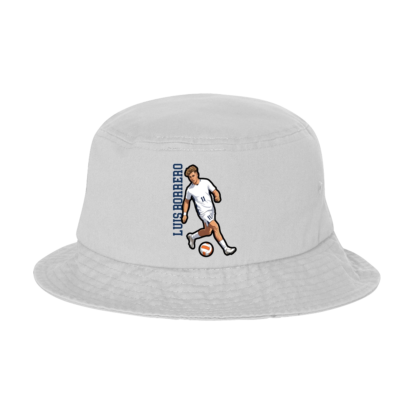 Bucket Cap — Name Vertical in White