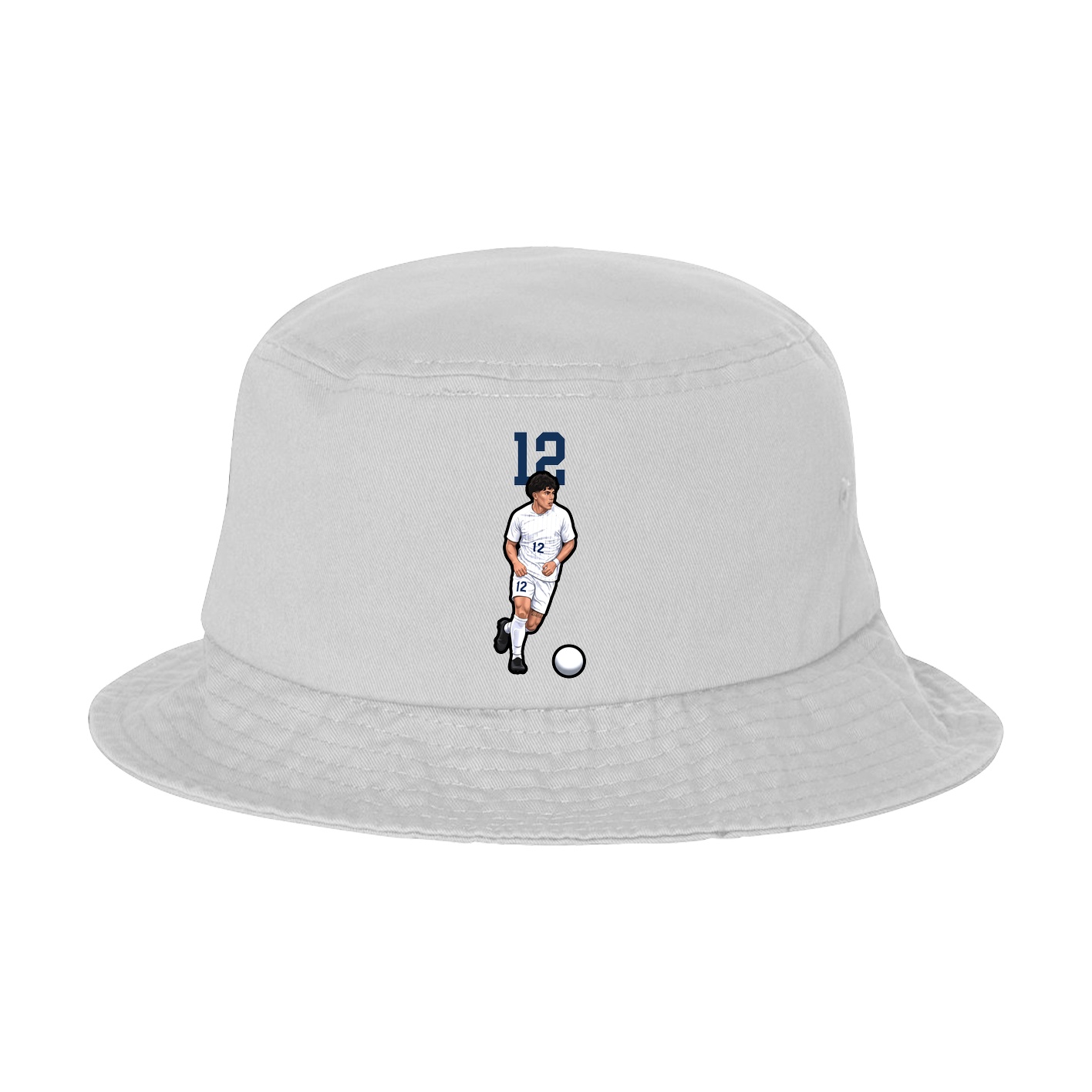 Bucket Cap — Number Top in White