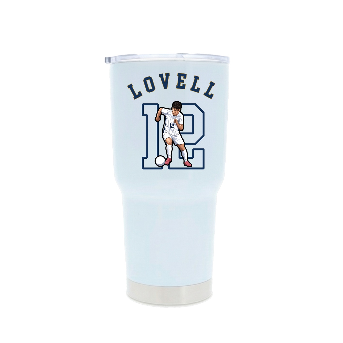 30oz Stainless Steel Tumbler — Shirsey Arch in White