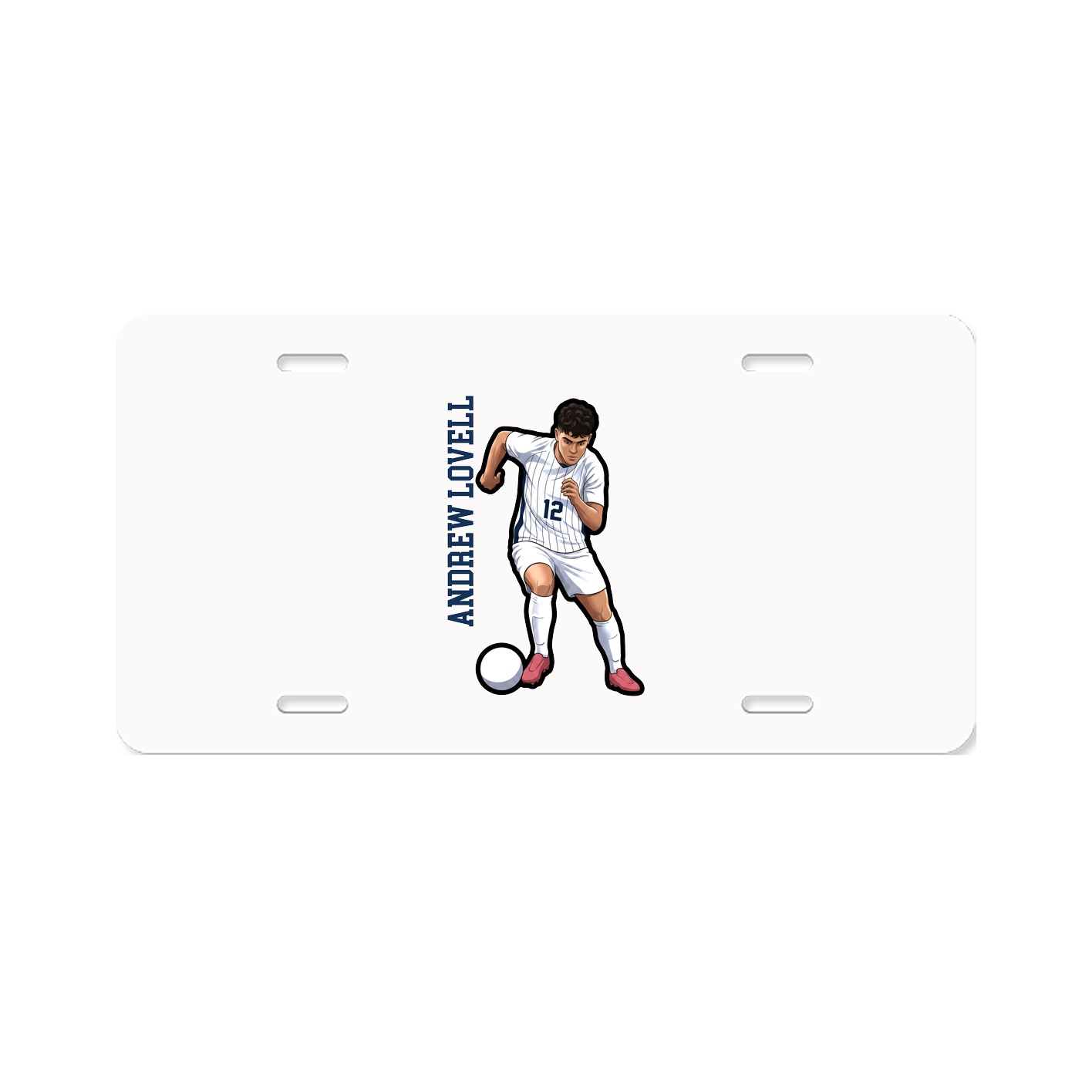License Plate — Name Vertical in Classic