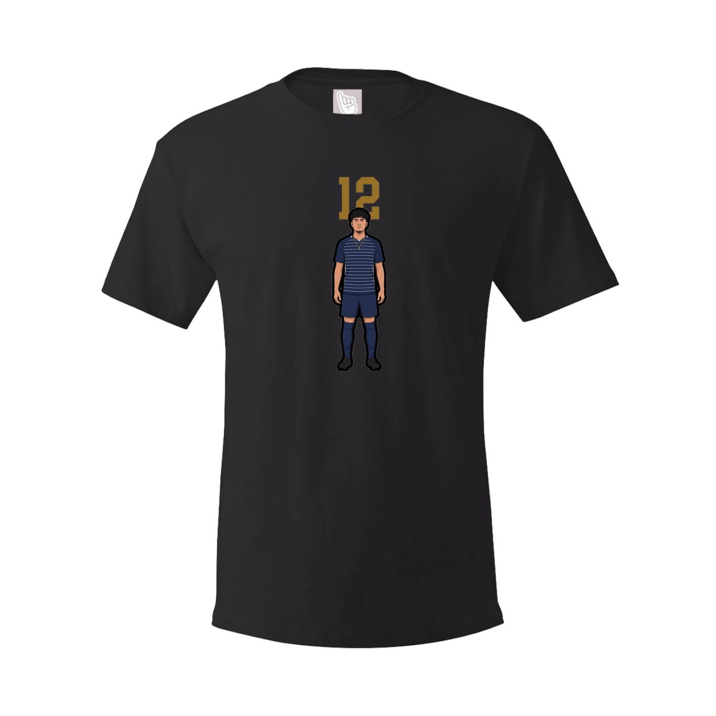 Youth Tee — Number Top in Black