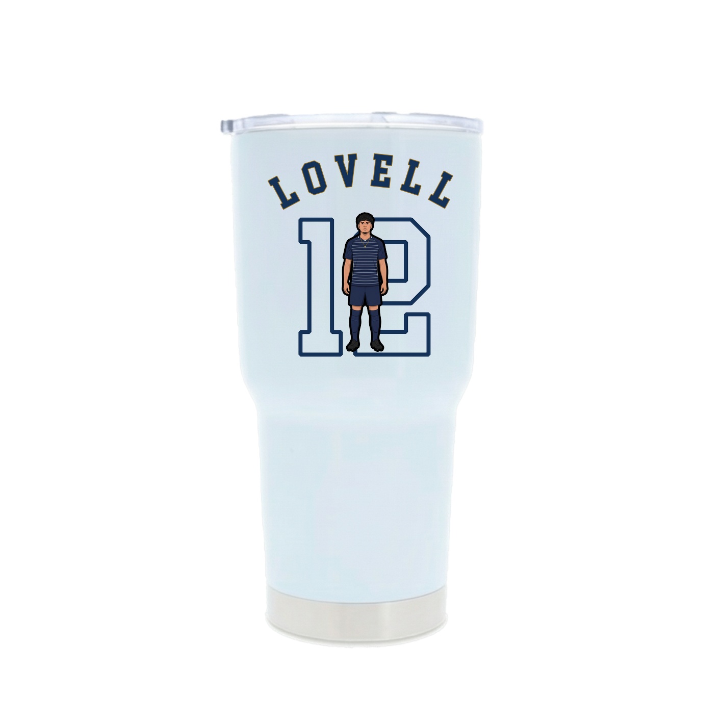30oz Stainless Steel Tumbler — Shirsey Arch in White