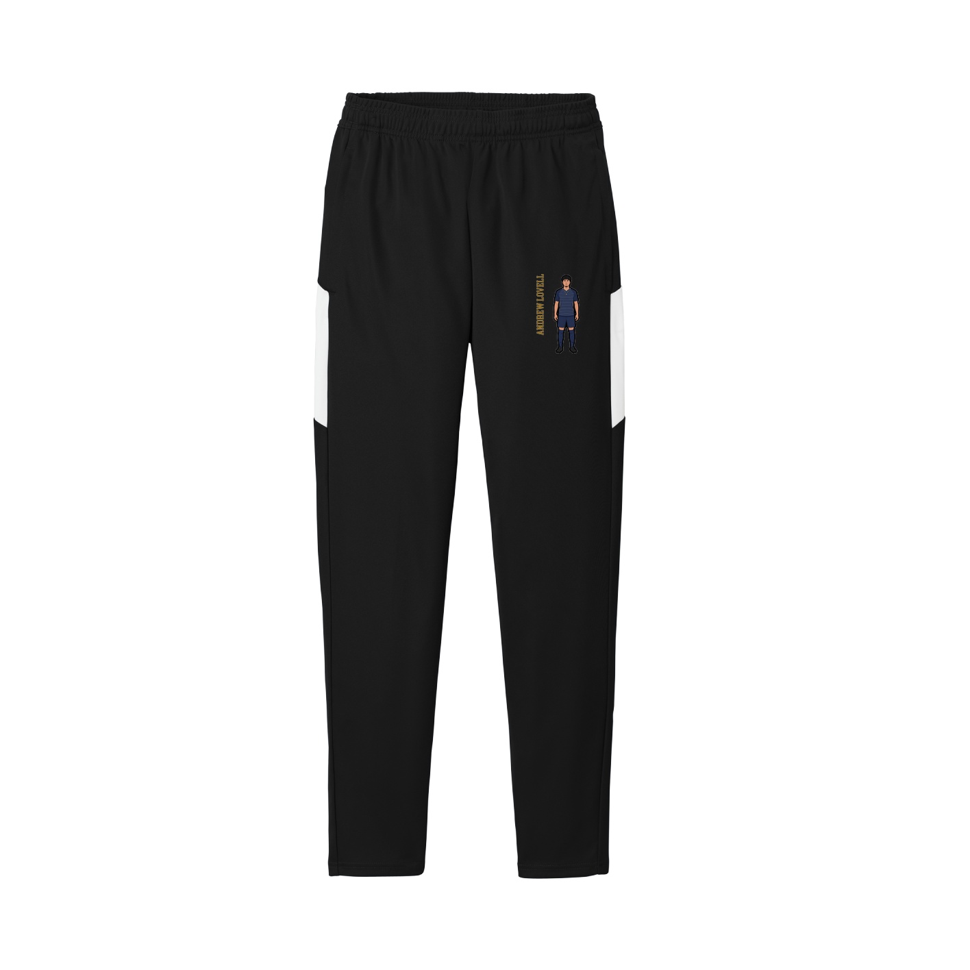 Team Travel Pant — Name Vertical in Black/White