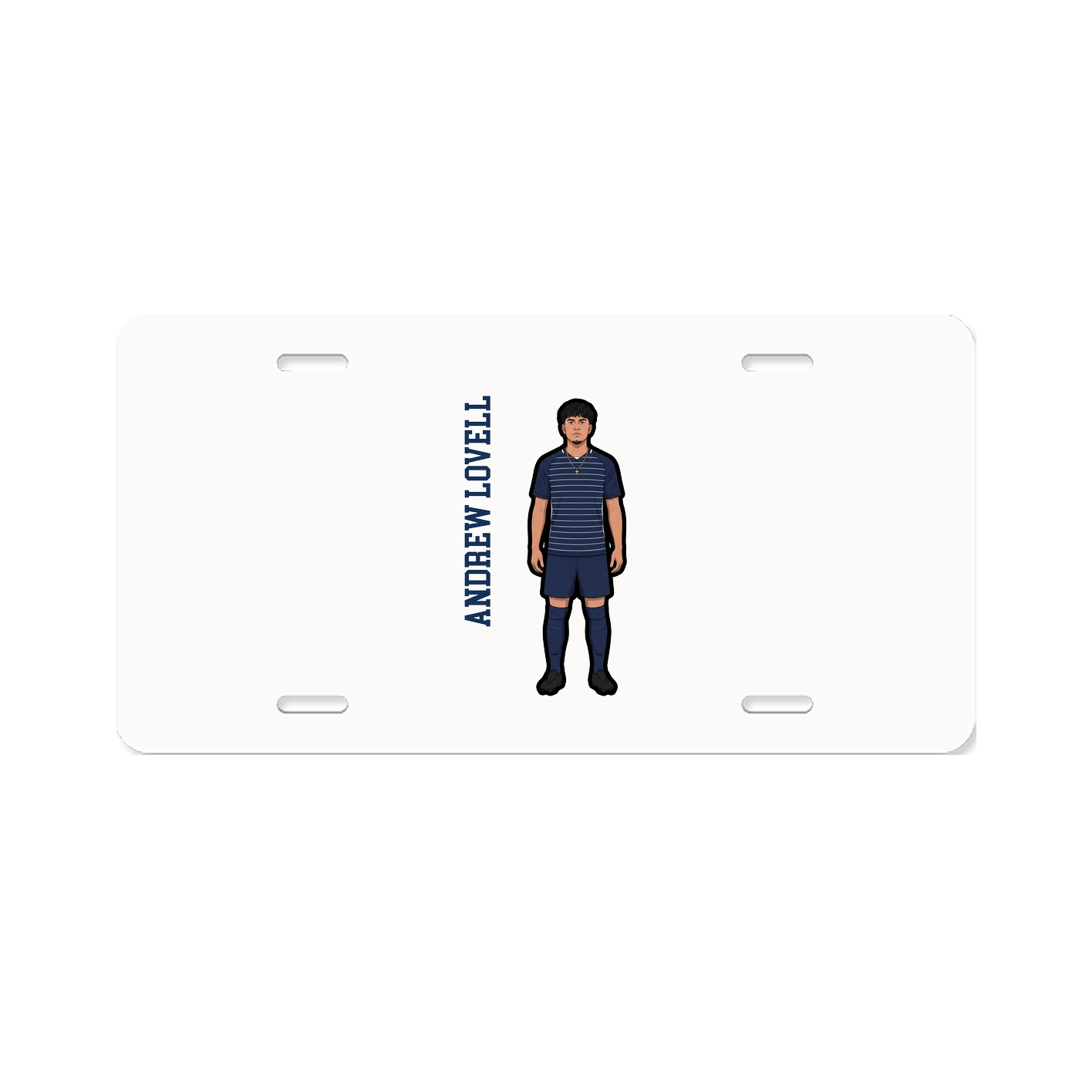 License Plate — Name Vertical in Classic