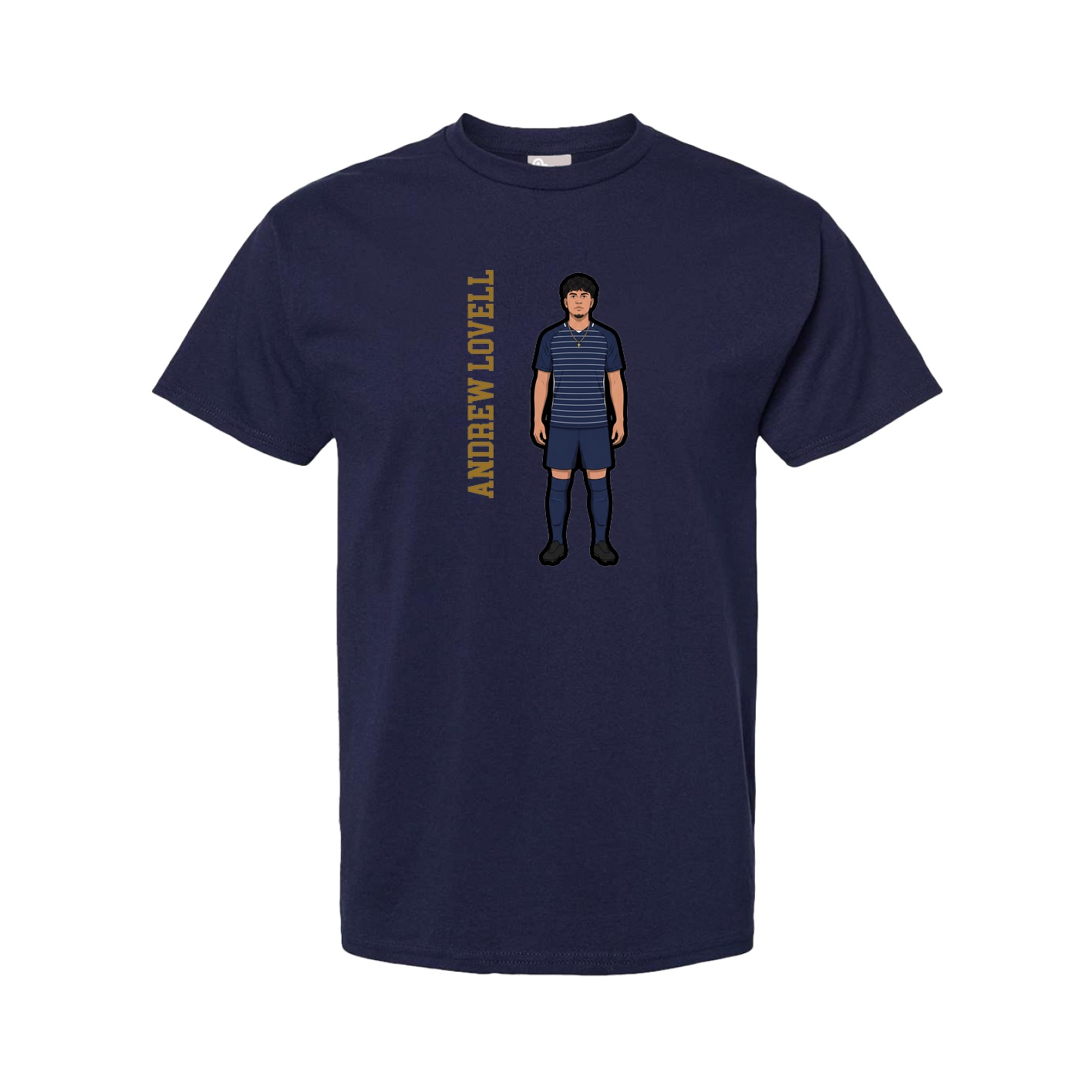 Youth Tee — Name Vertical in Navy