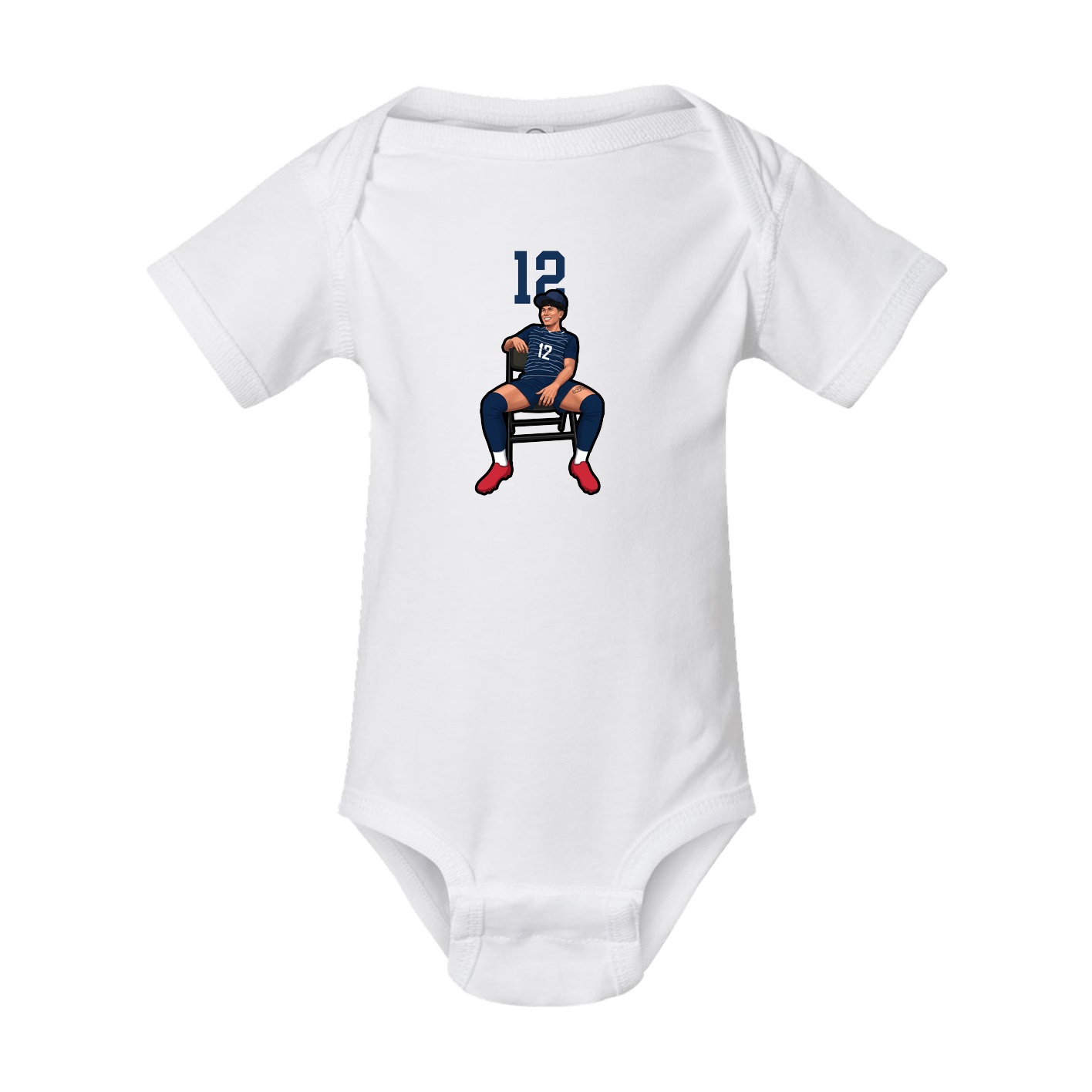 Baby Onesie — Number Top in White