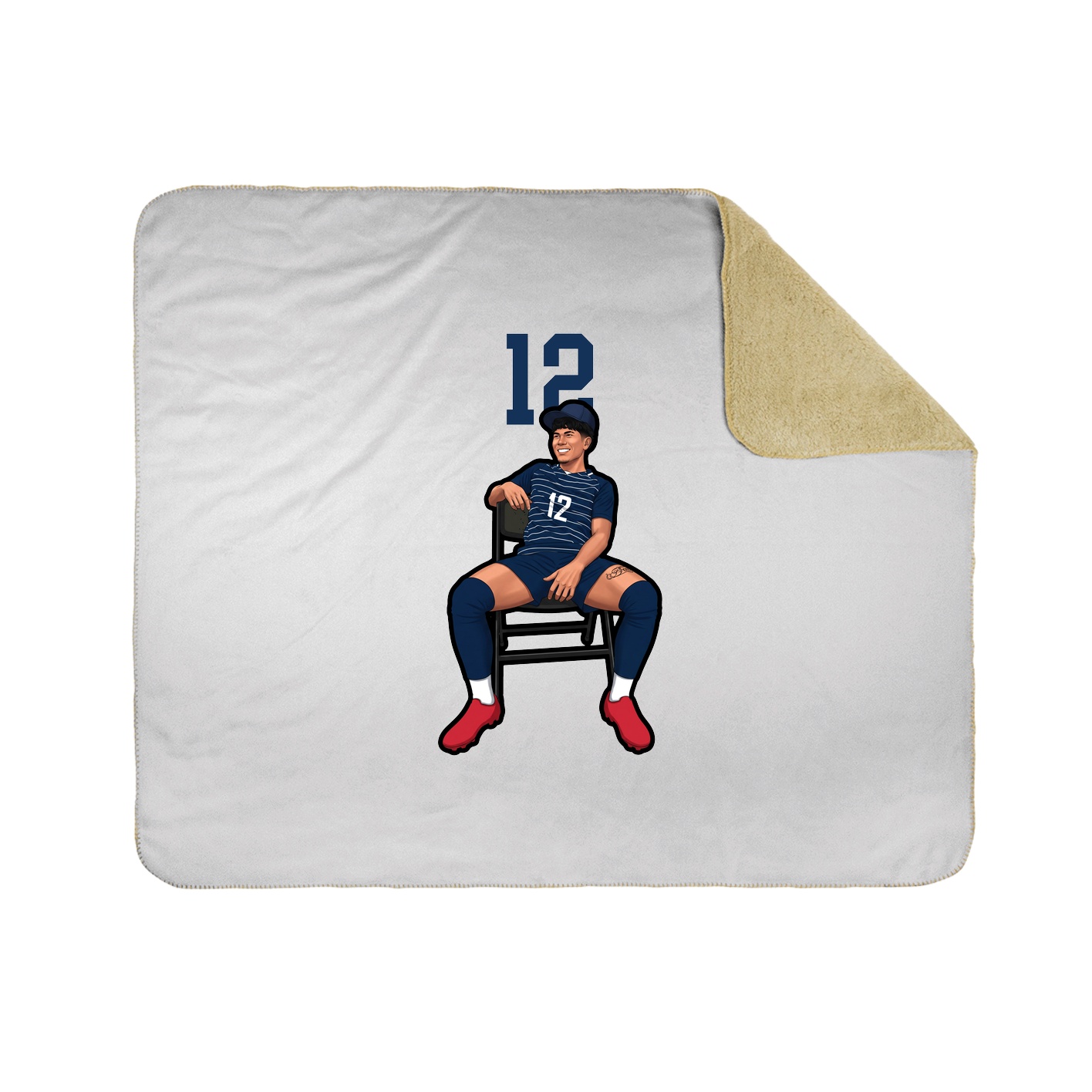 Throw Blanket — Number Top in White