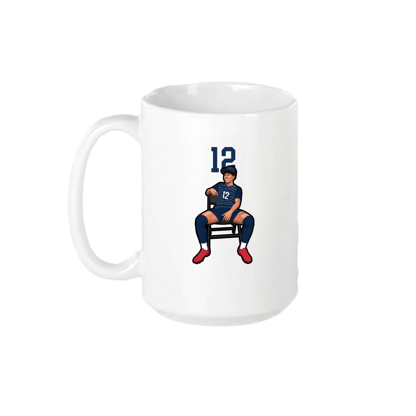 15oz Coffee Mug — Number Top in White