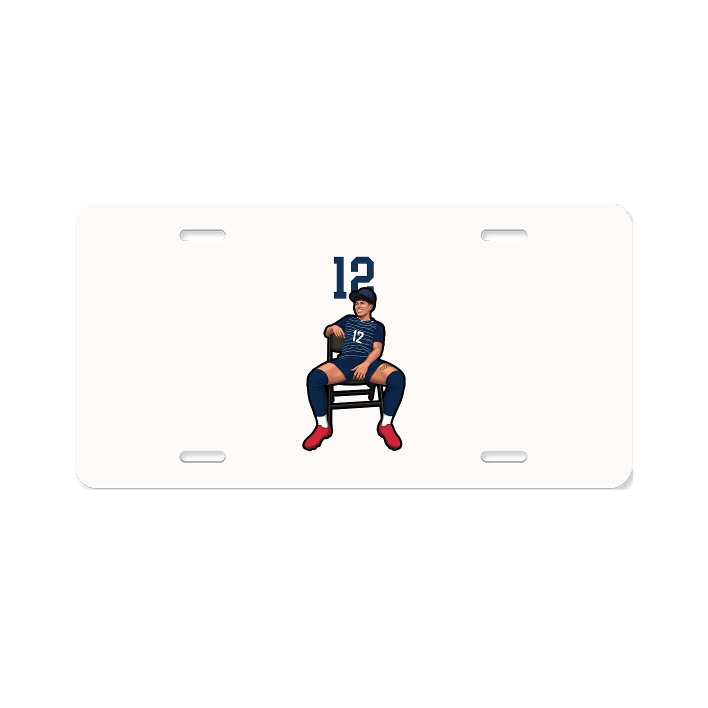 License Plate — Number Top in Classic