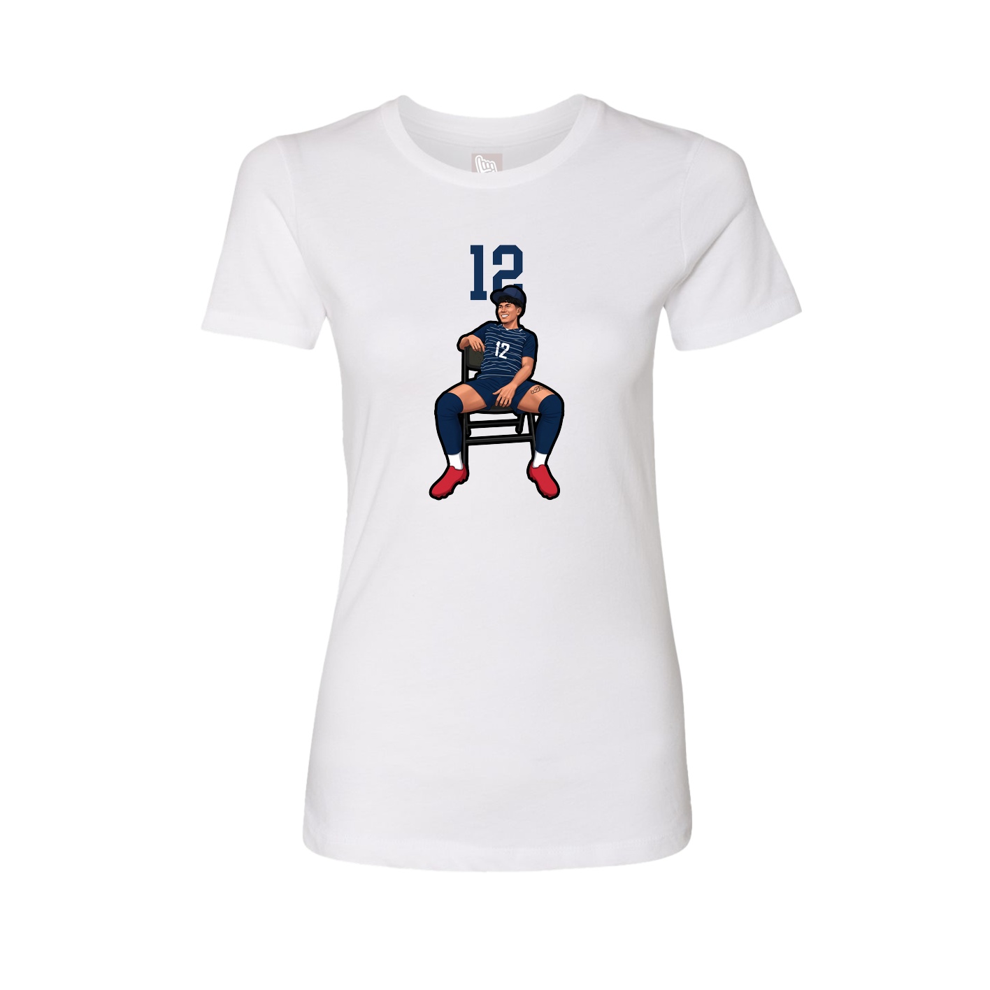 Womens Tee — Number Top in White