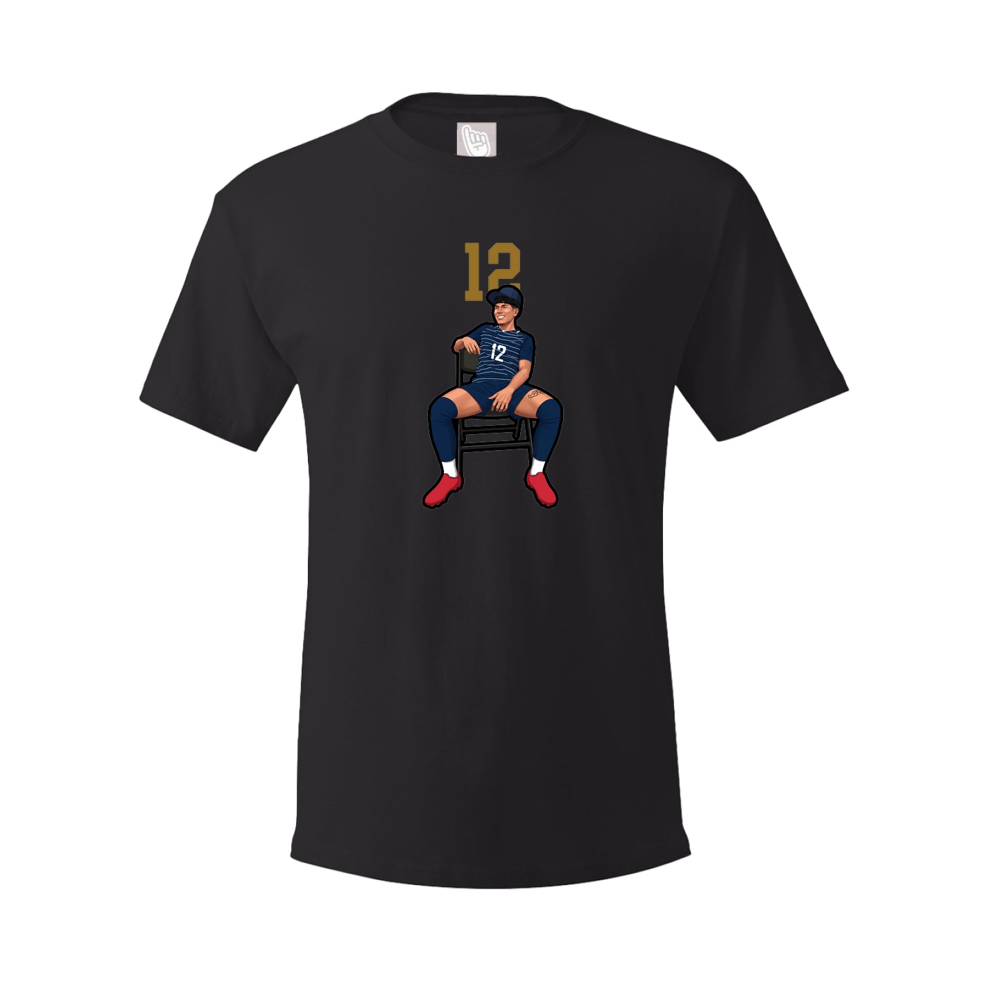 Youth Tee — Number Top in Black