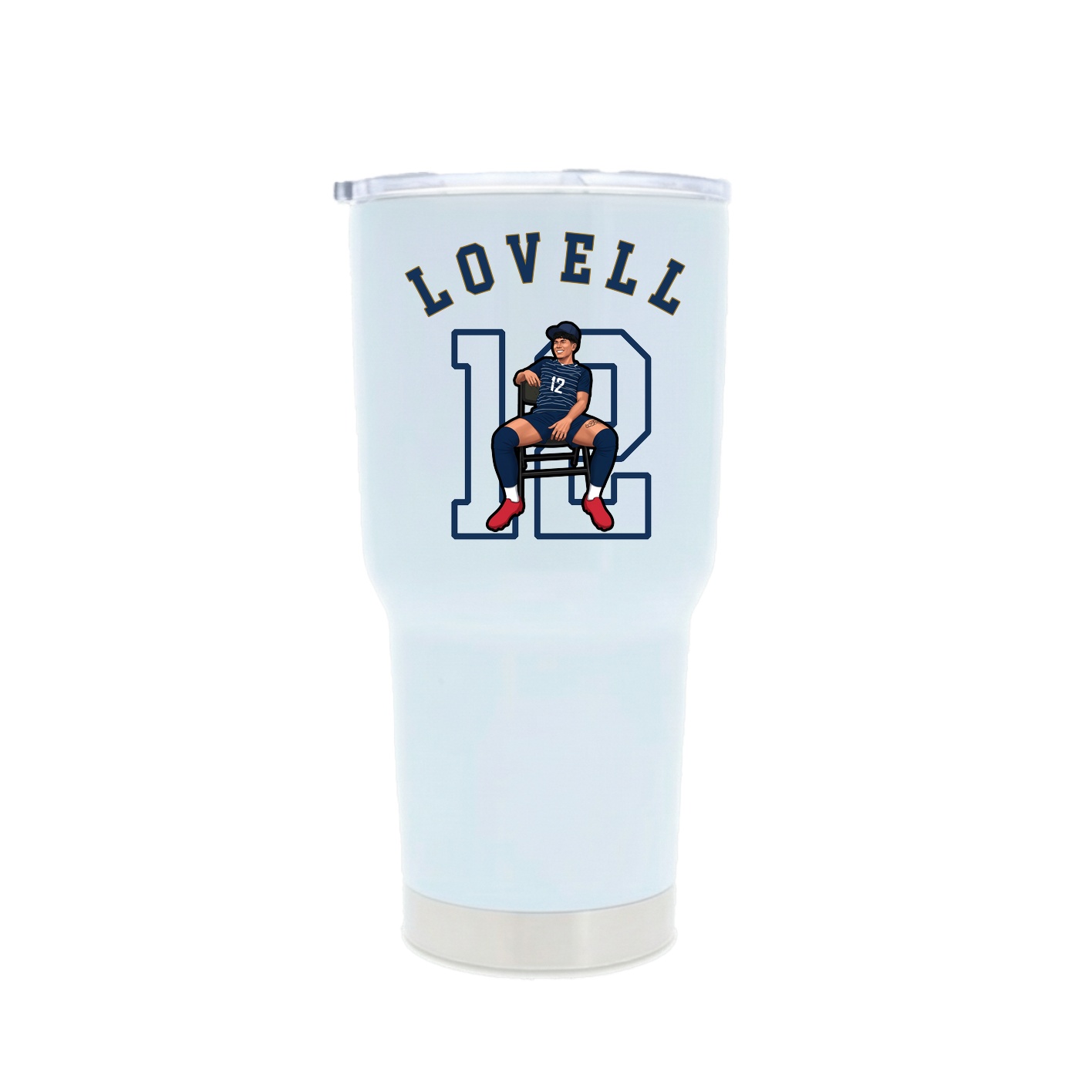 30oz Stainless Steel Tumbler — Shirsey Arch in White