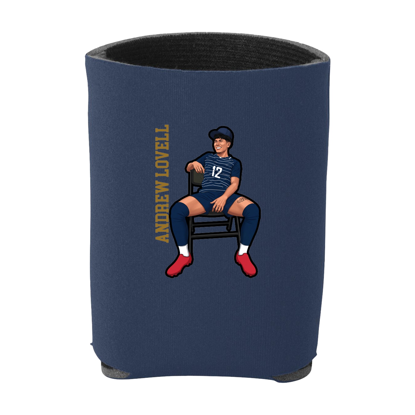 Can Holder — Name Vertical in Navy
