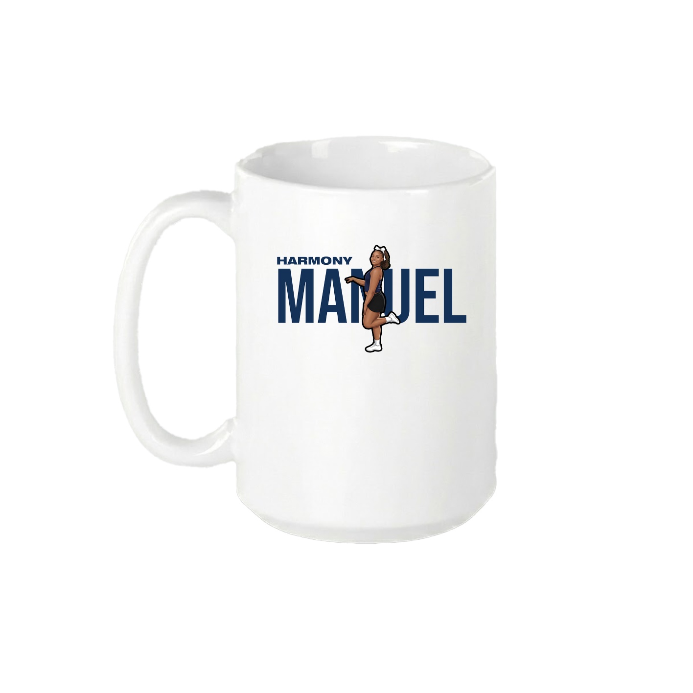 15oz Coffee Mug — Player Name in White