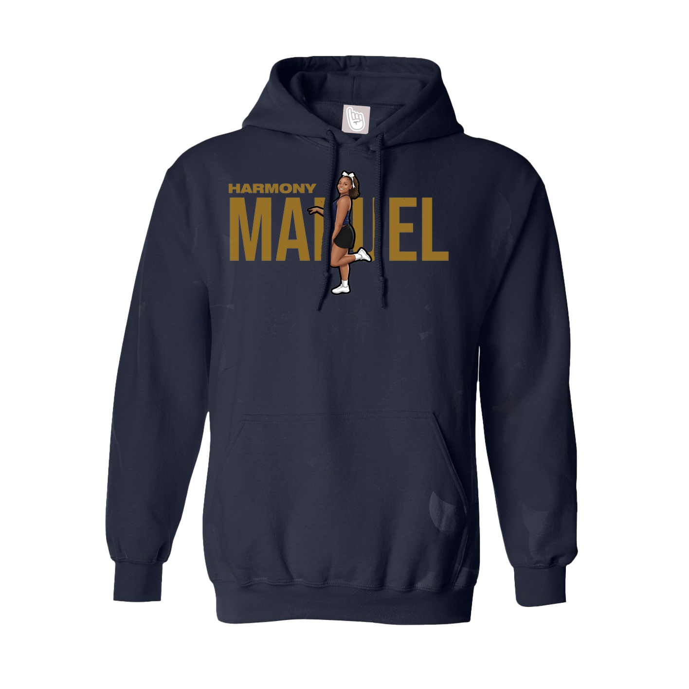 Youth Hoodie — Player Name in Navy