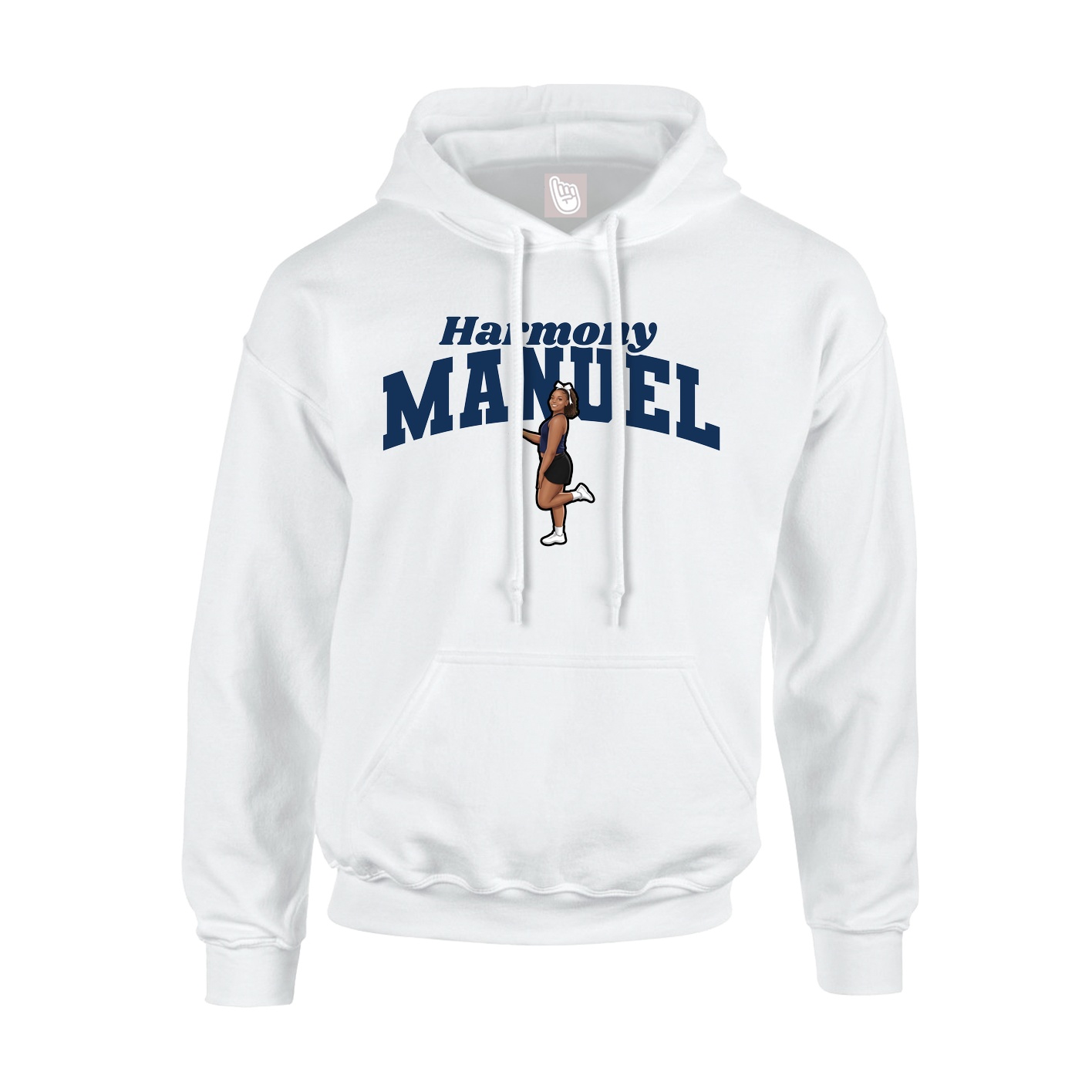 Youth Hoodie — Signature Arch in White