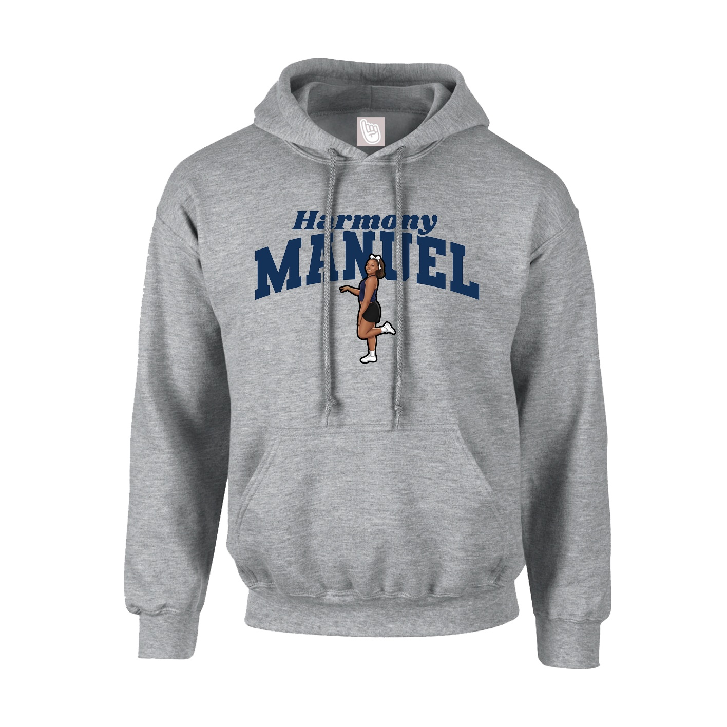 Youth Hoodie — Signature Arch in Grey
