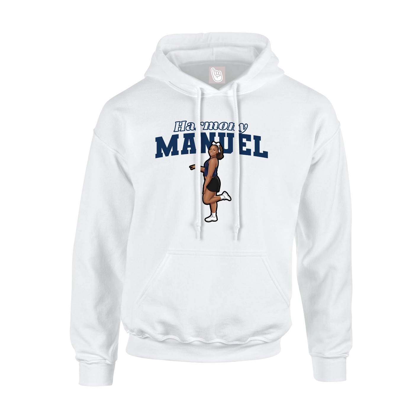 Hoodie — Name Arch in White