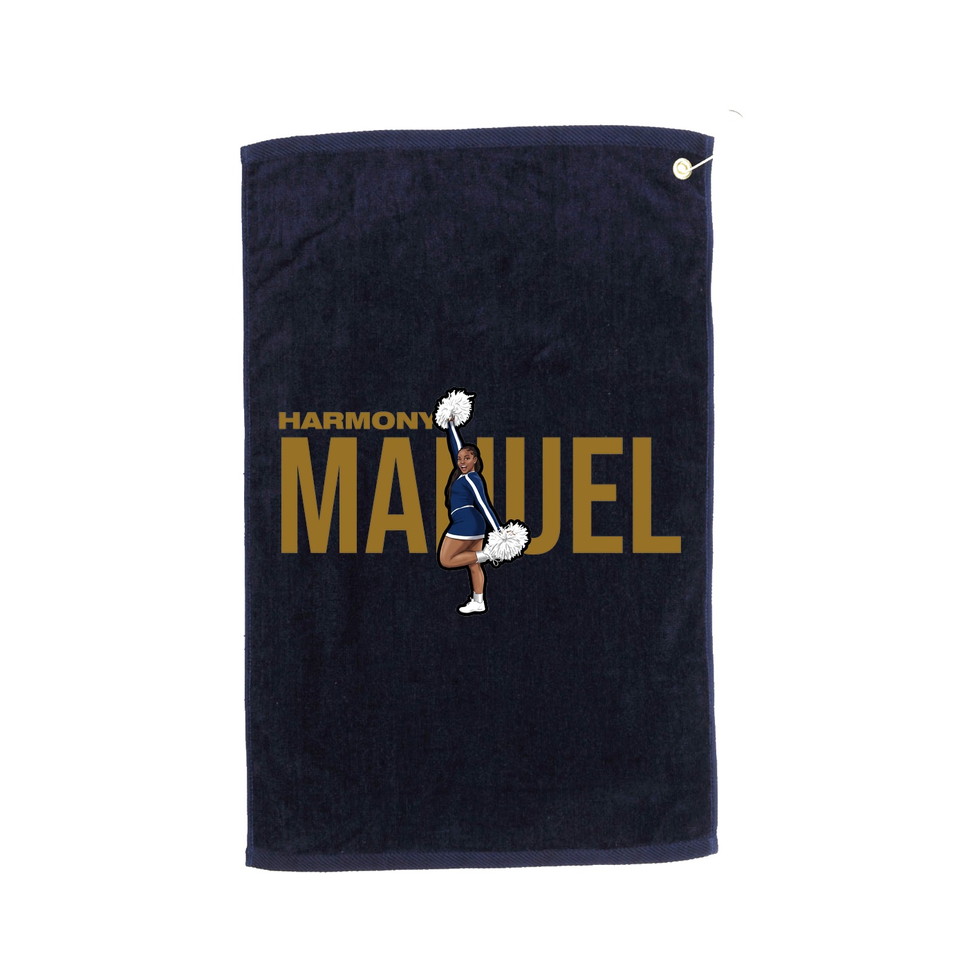Golf Towel — Player Name in Navy