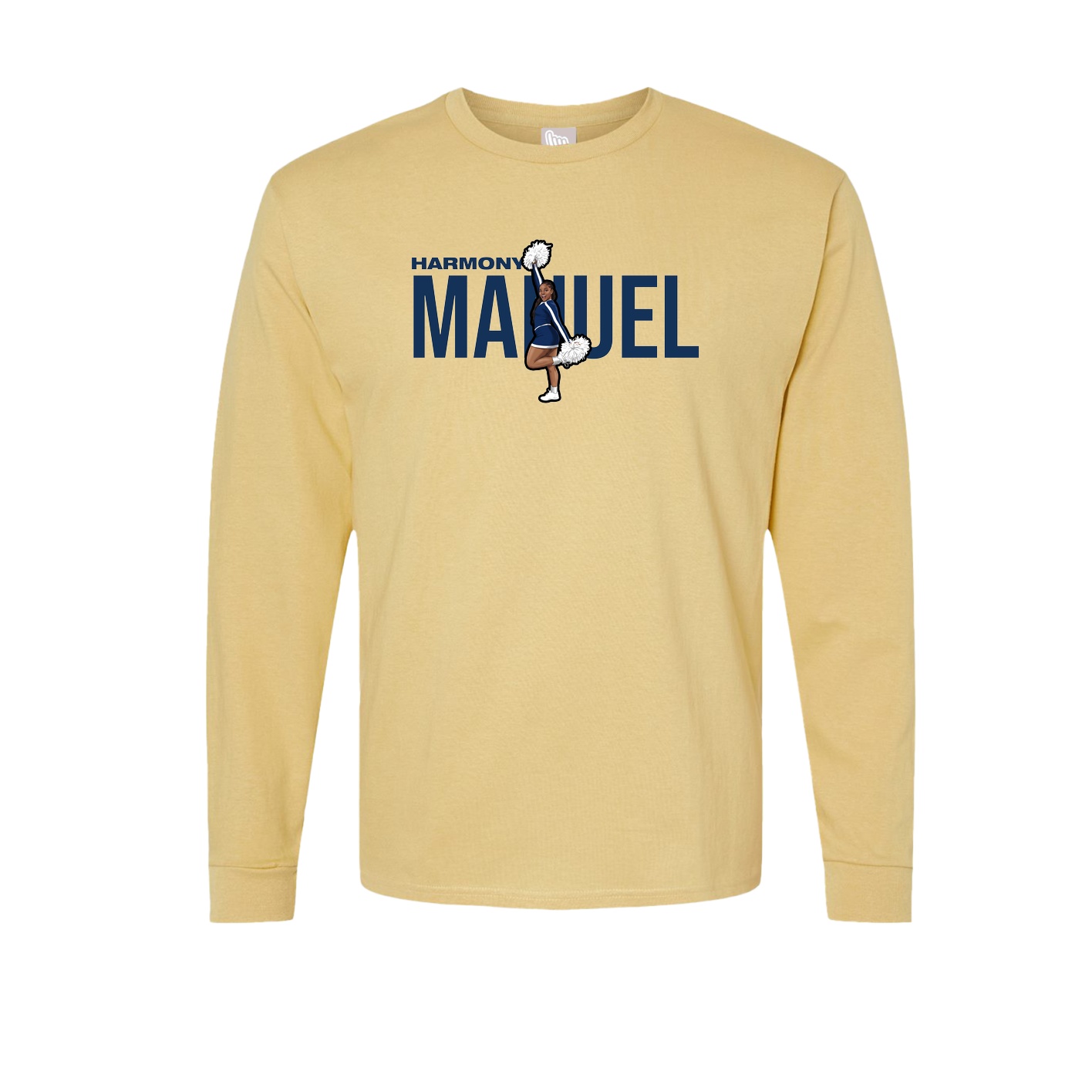 Long Sleeve Tee — Player Name in Vegas Gold