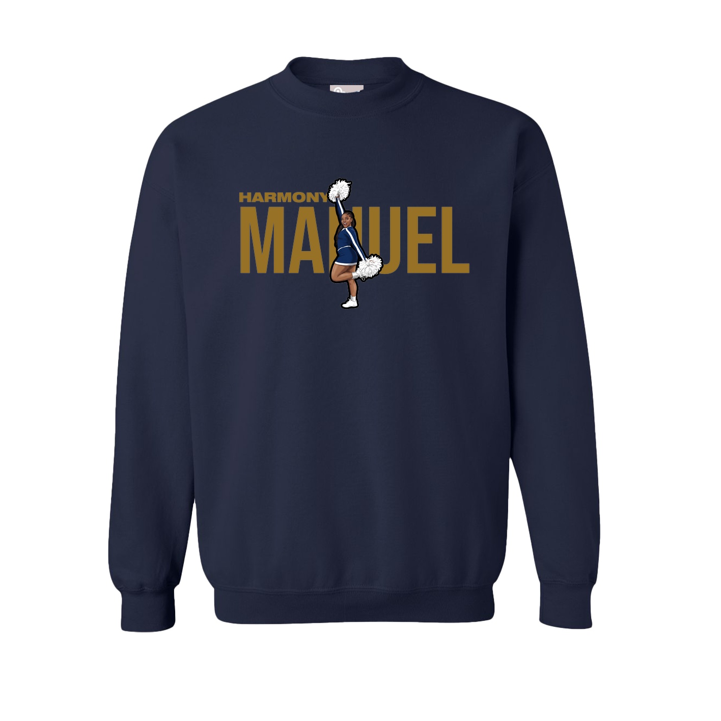 Fleece Crew — Player Name in Navy