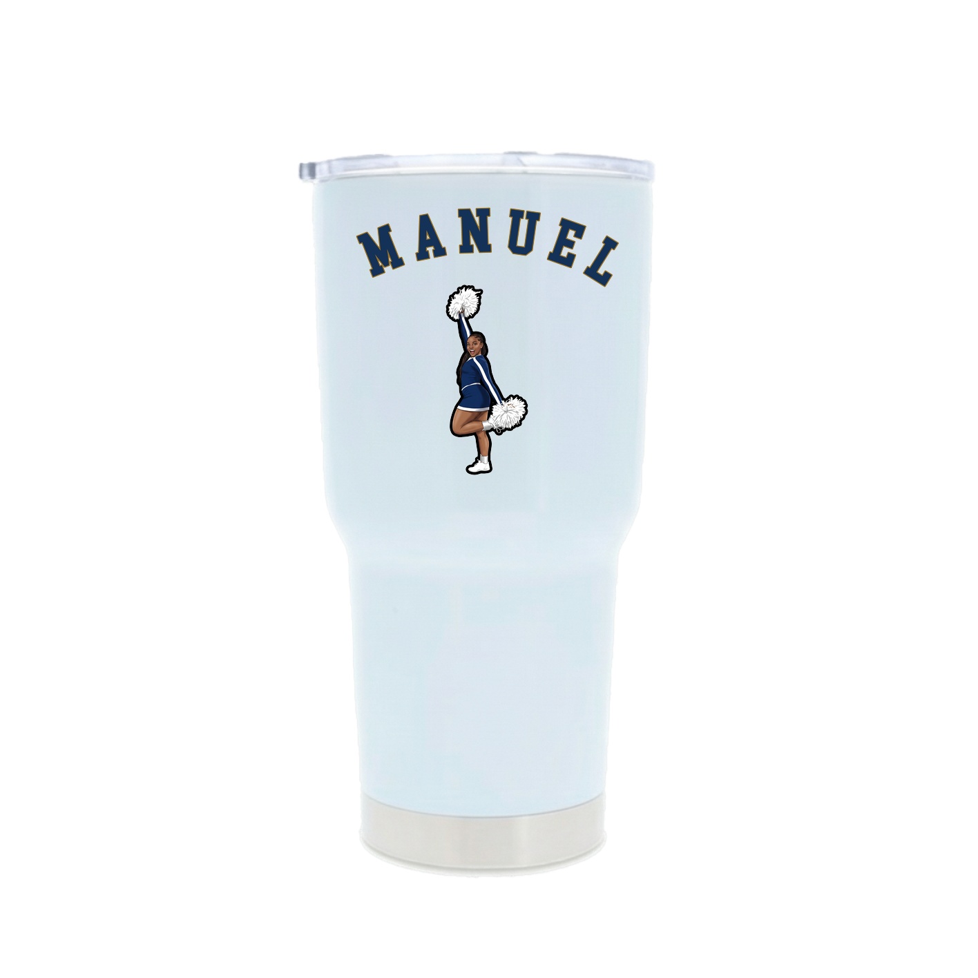 30oz Stainless Steel Tumbler — Shirsey Arch in White