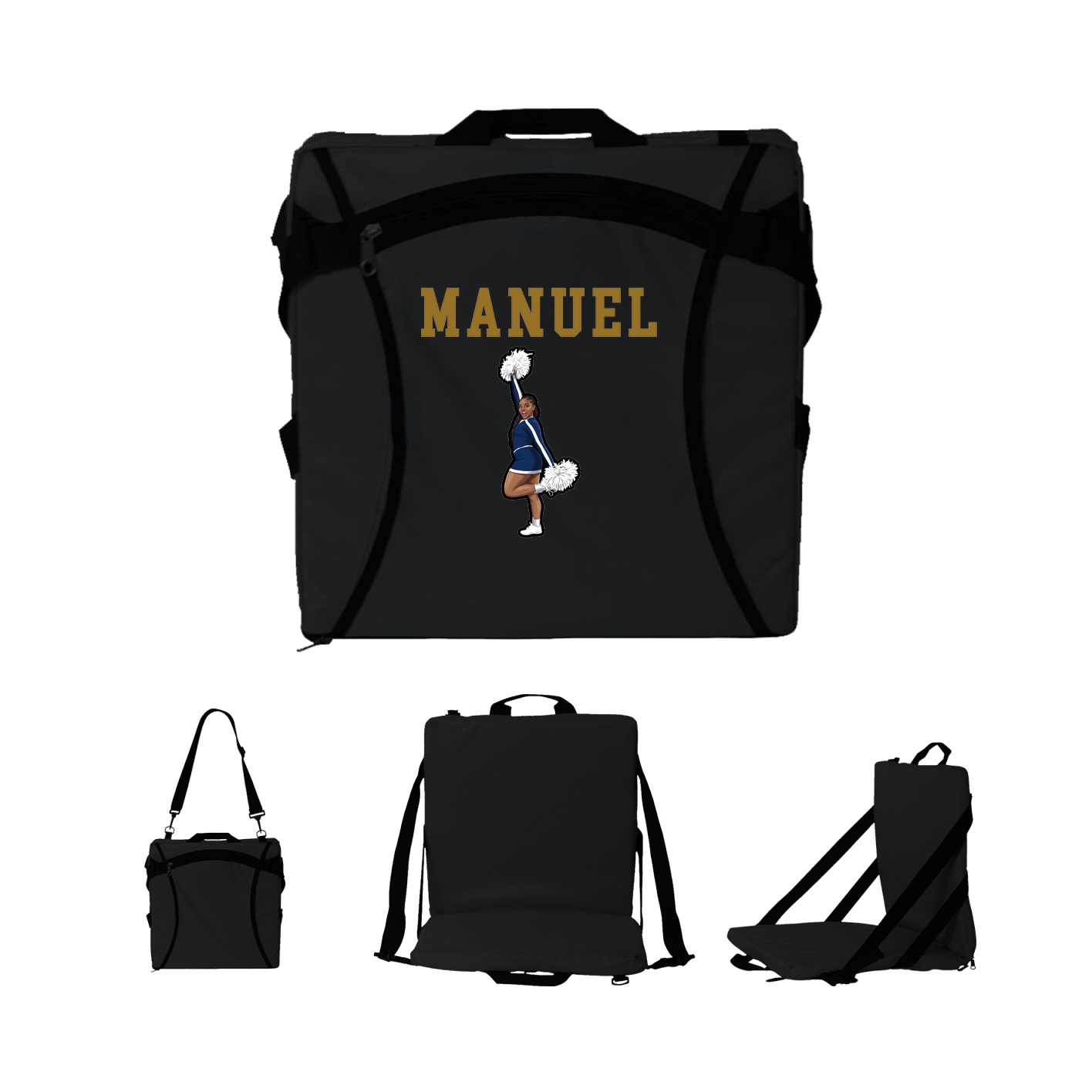 Folding Stadium Seat — Shirsey in Black