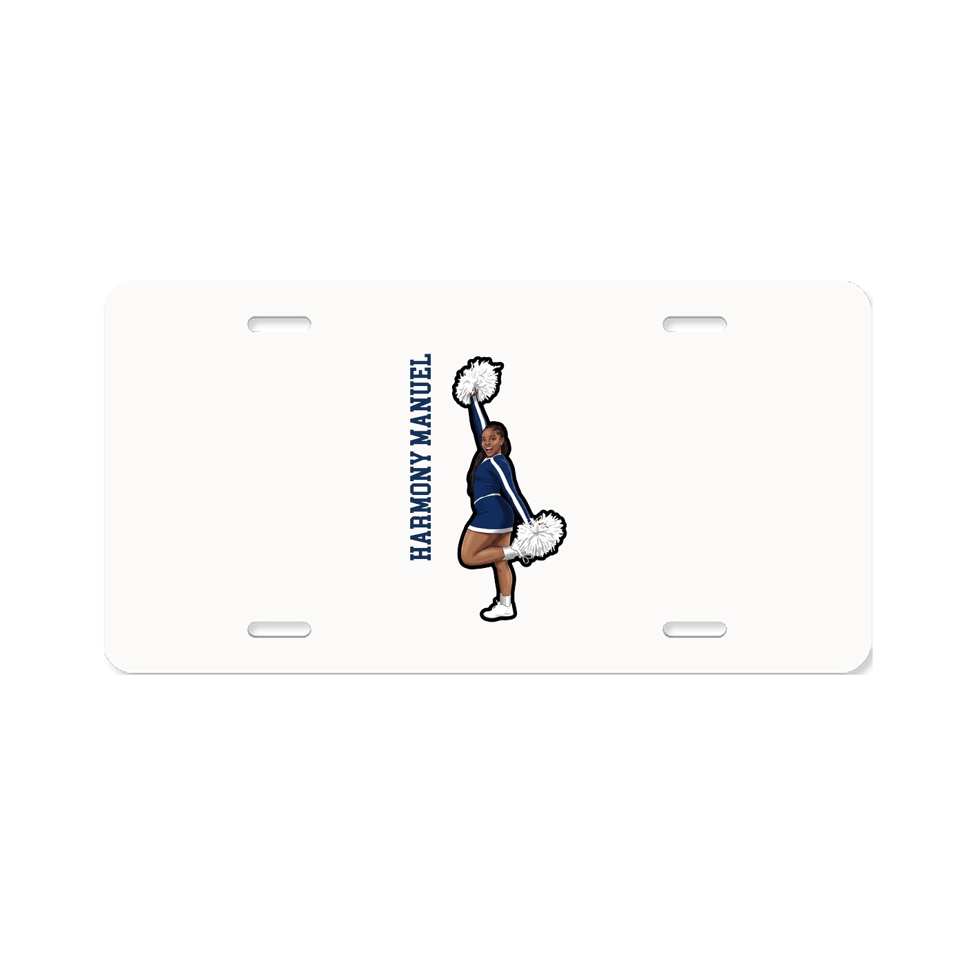 License Plate — Name Vertical in Classic