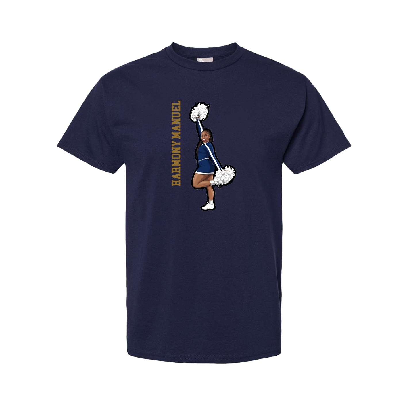 Tee — Name Vertical in Navy