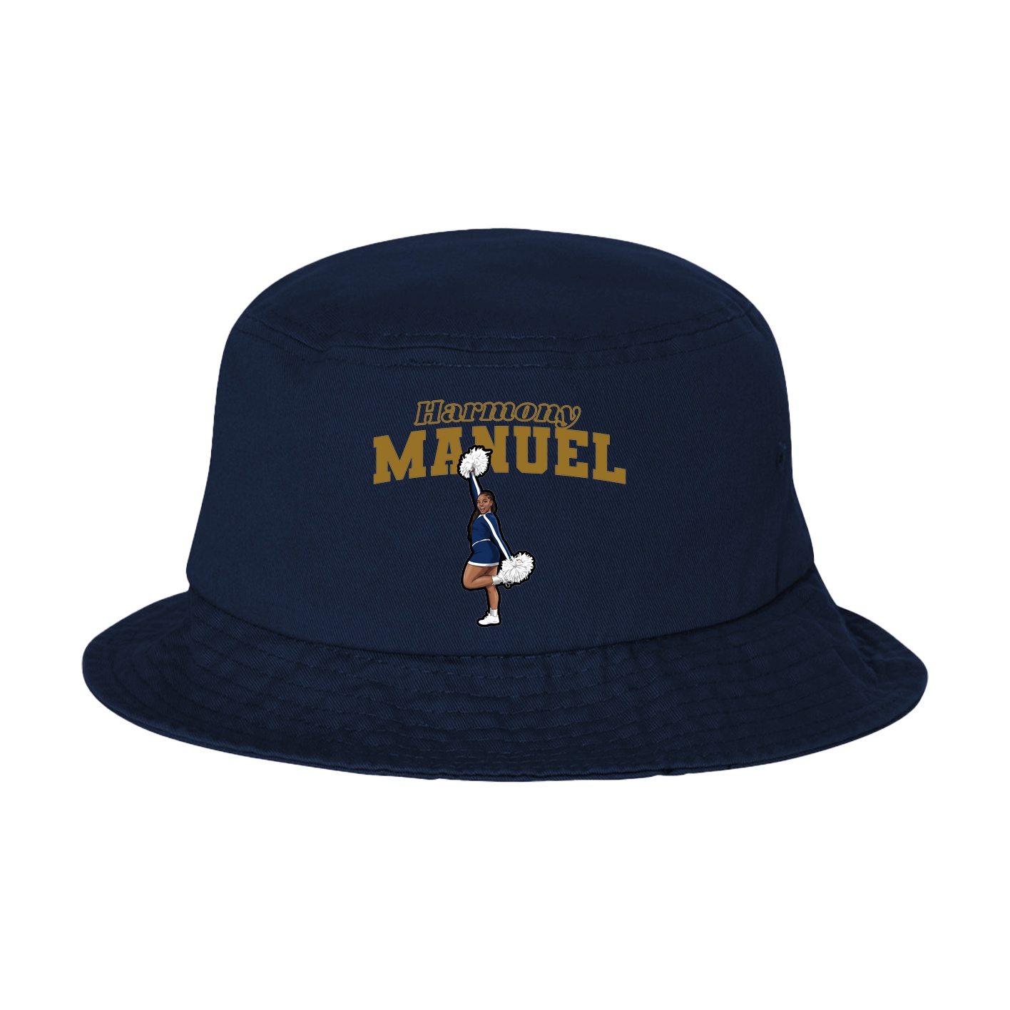 Bucket Cap — Name Arch in Navy