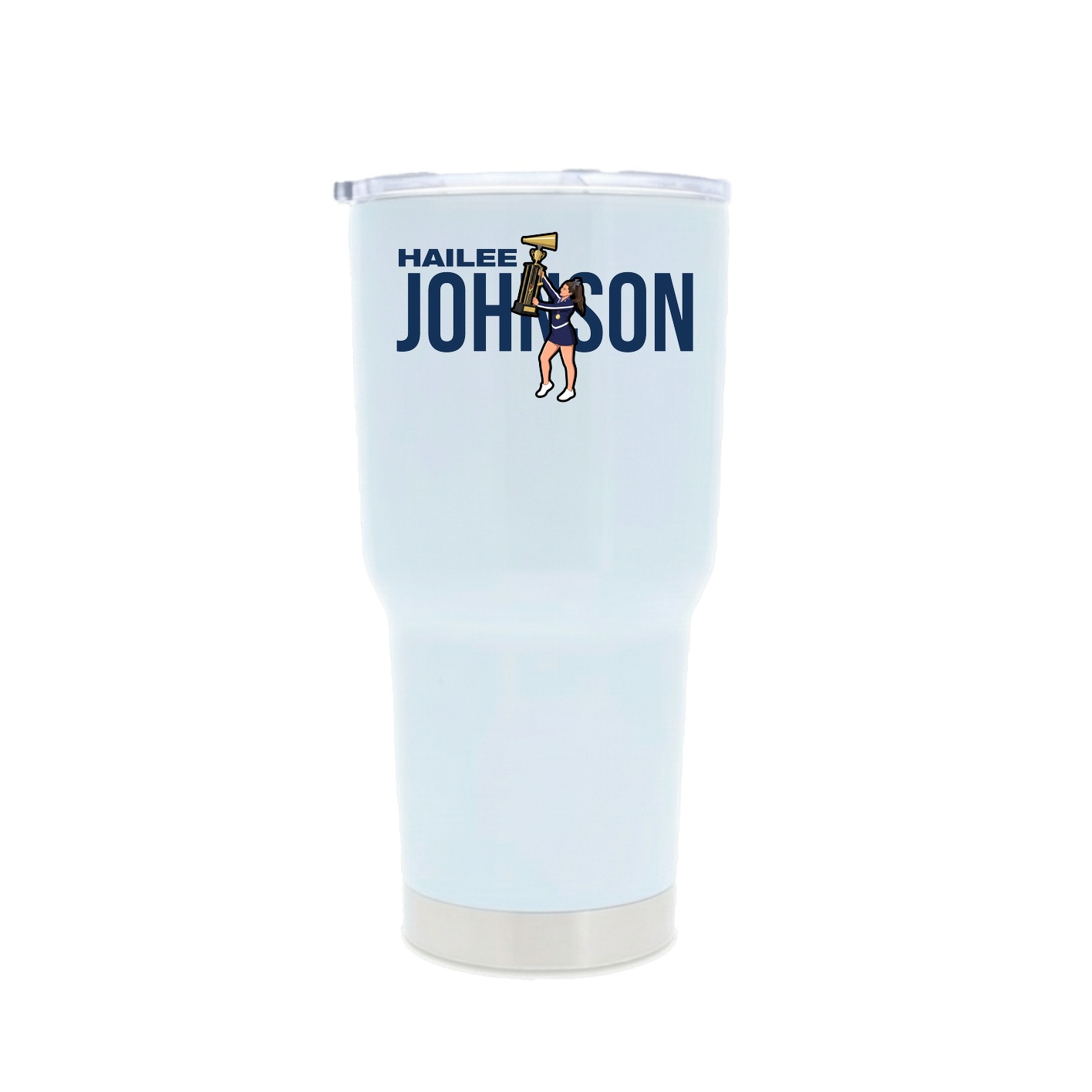 30oz Stainless Steel Tumbler — Player Name in White