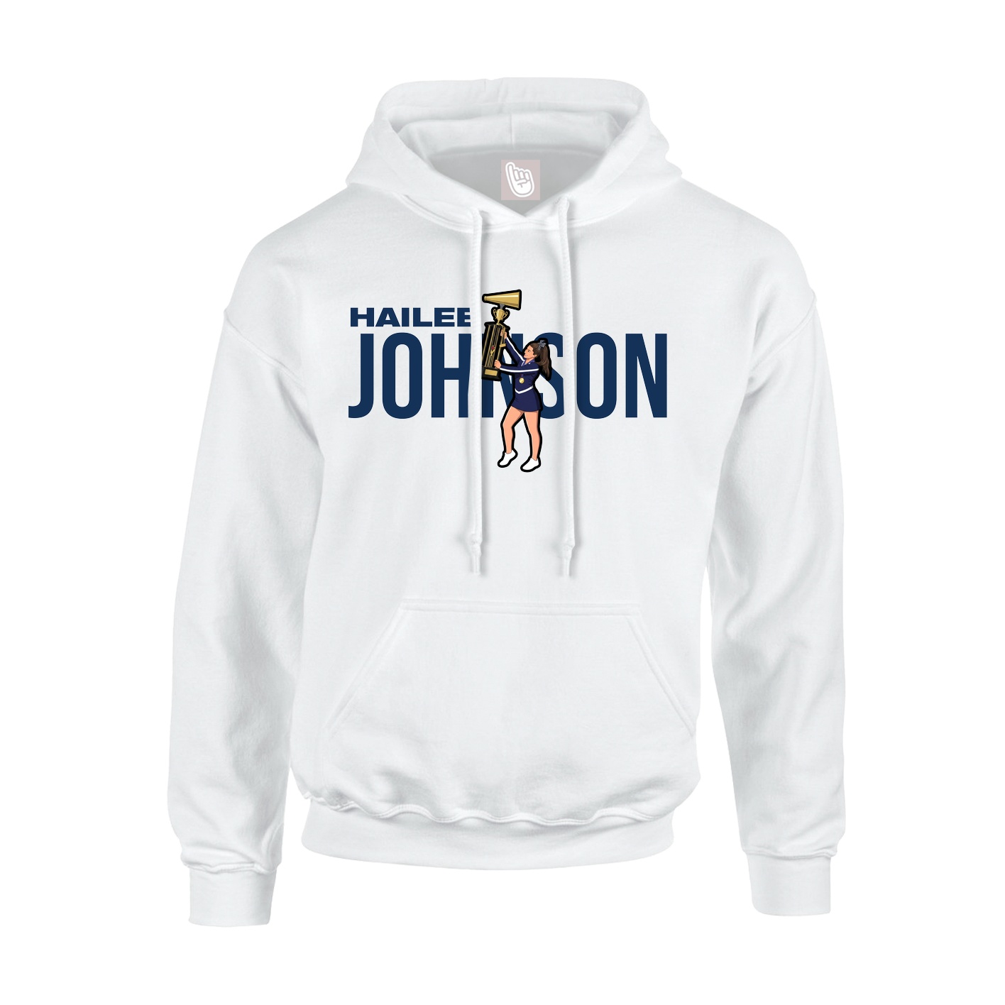 Youth Hoodie — Player Name in White