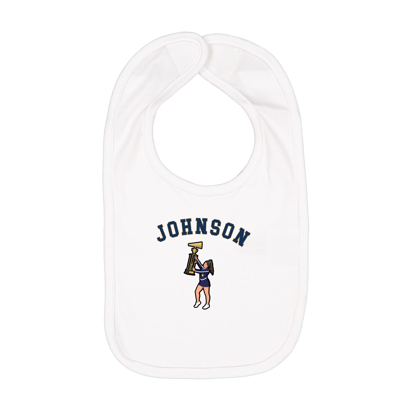 Infant Bib — Shirsey Arch in White