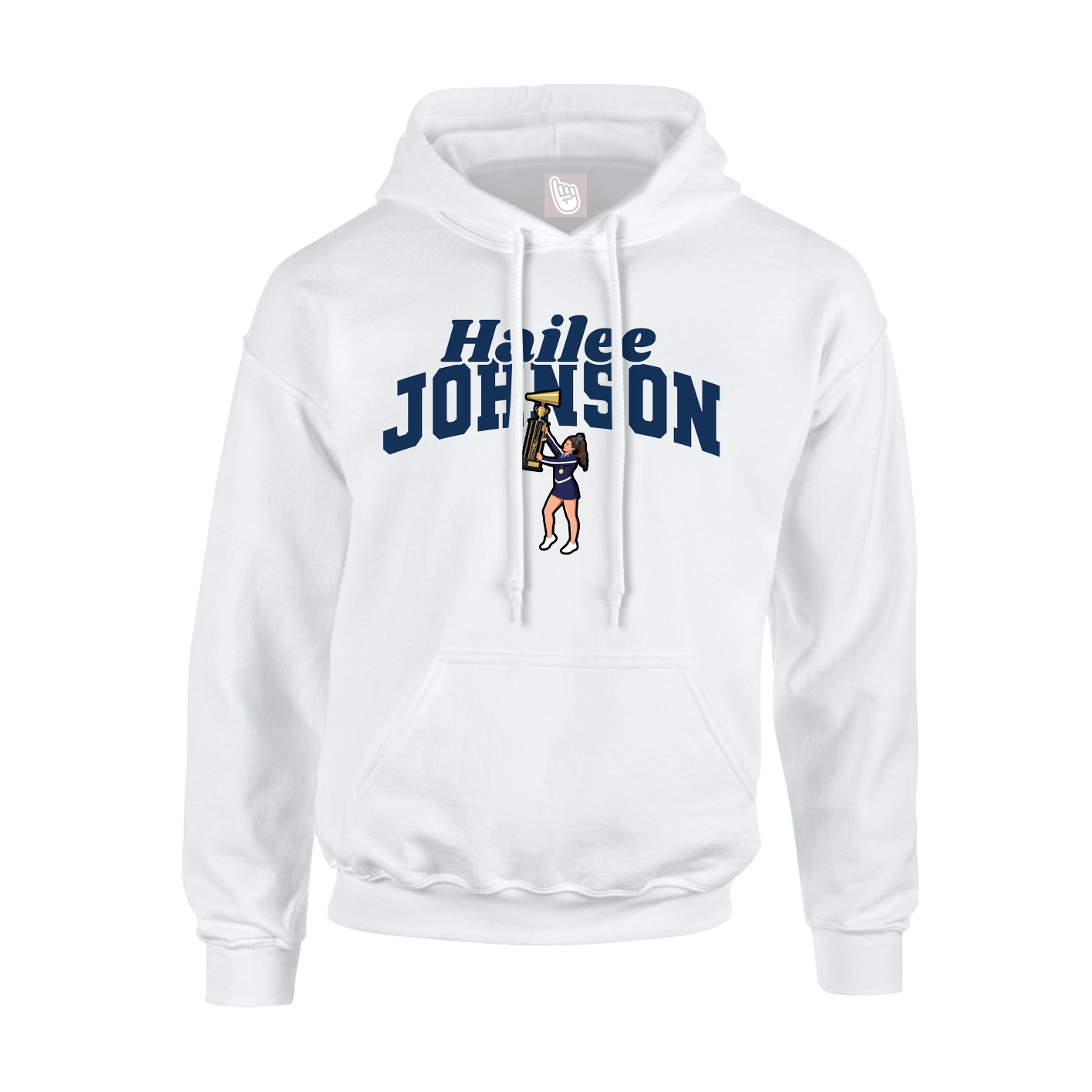 Hoodie — Signature Arch in White