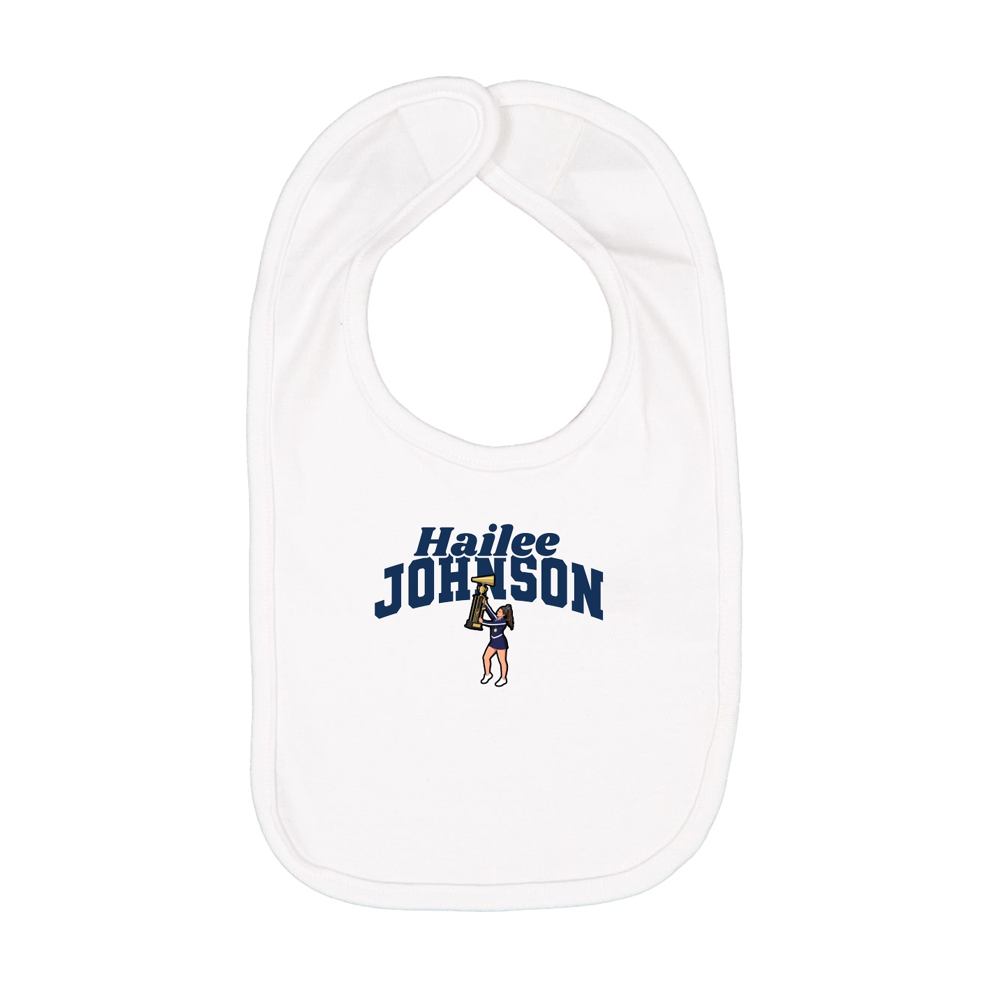 Infant Bib — Signature Arch in White