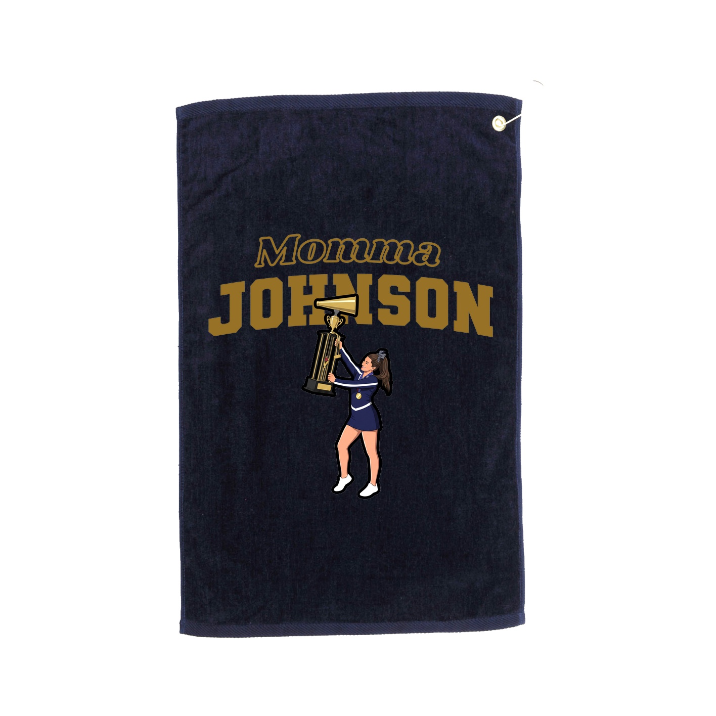Golf Towel — Mothers Day Block in Navy