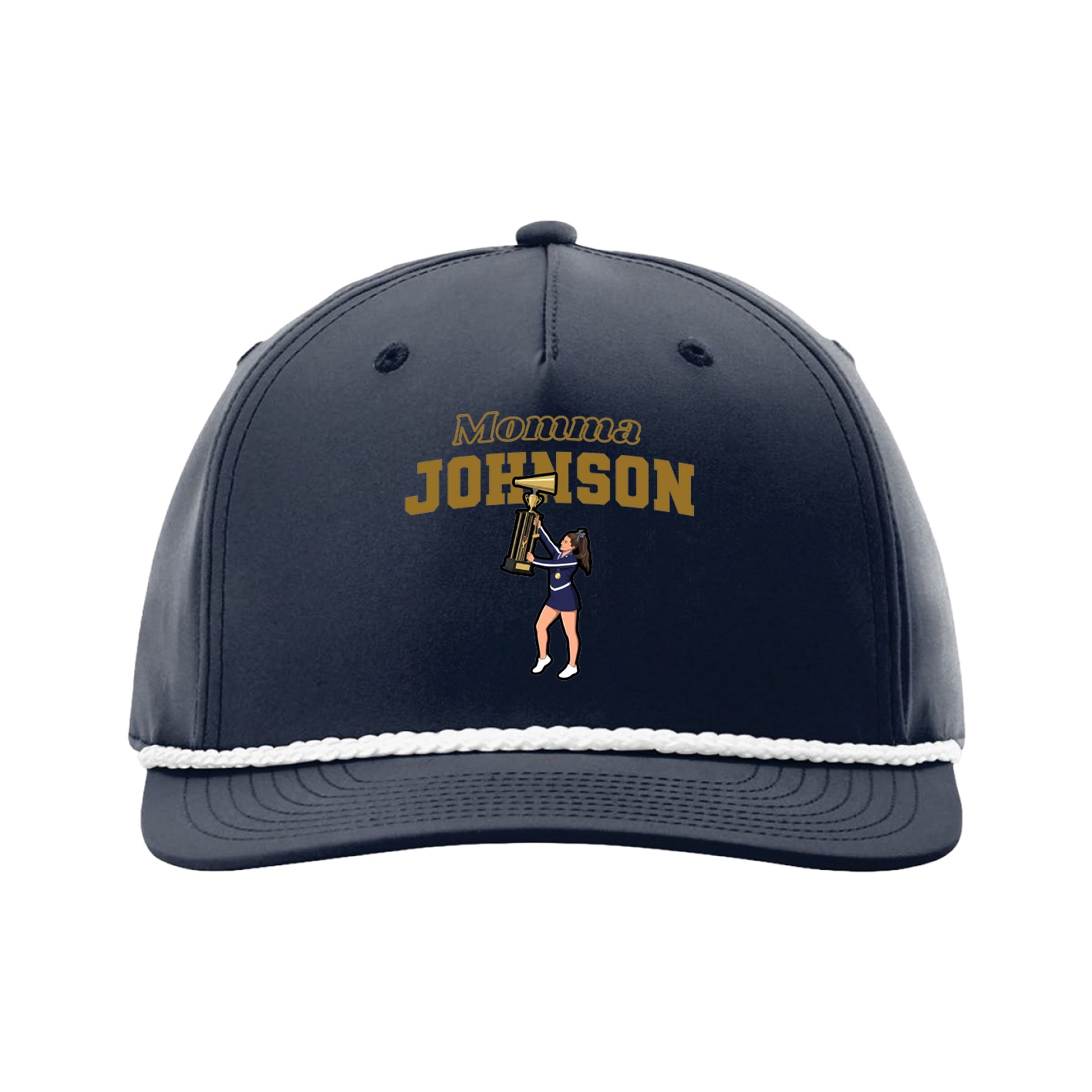 Five-Panel Classic Rope Cap — Mothers Day Block in Navy