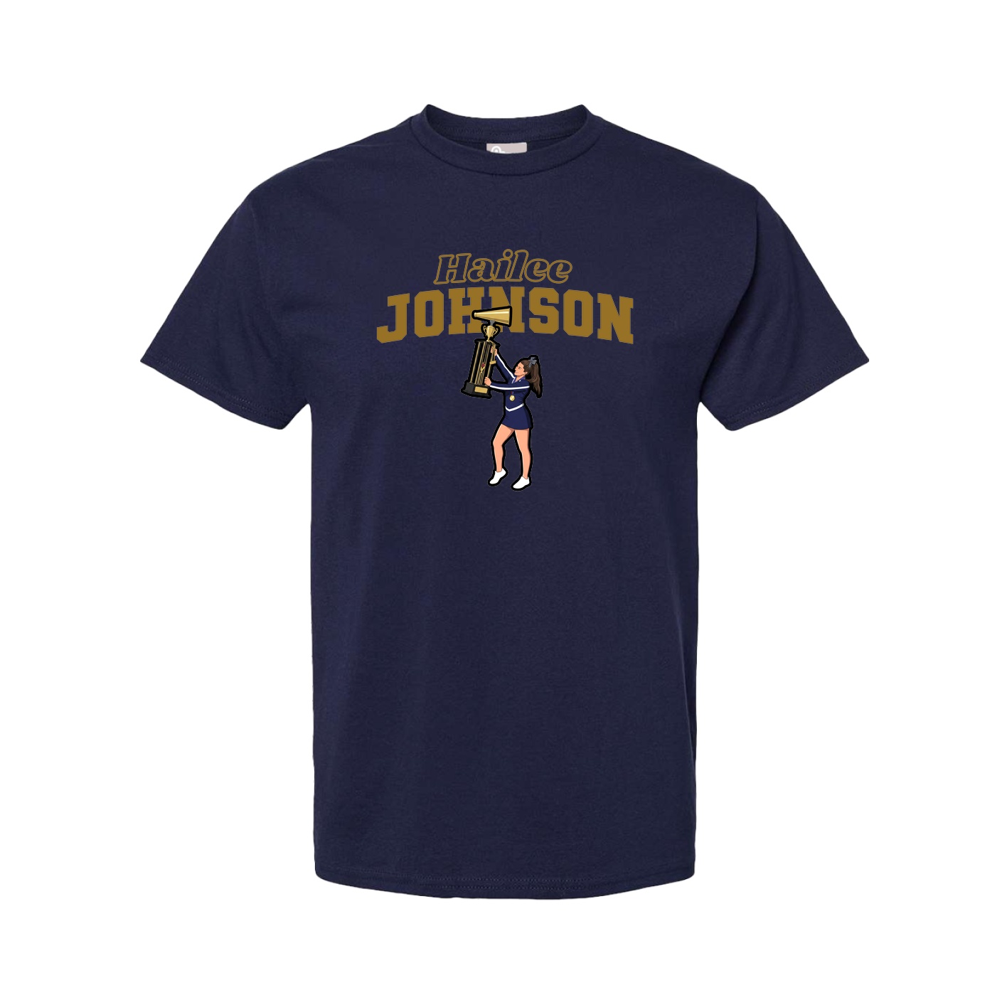 Youth Tee — Name Arch in Navy