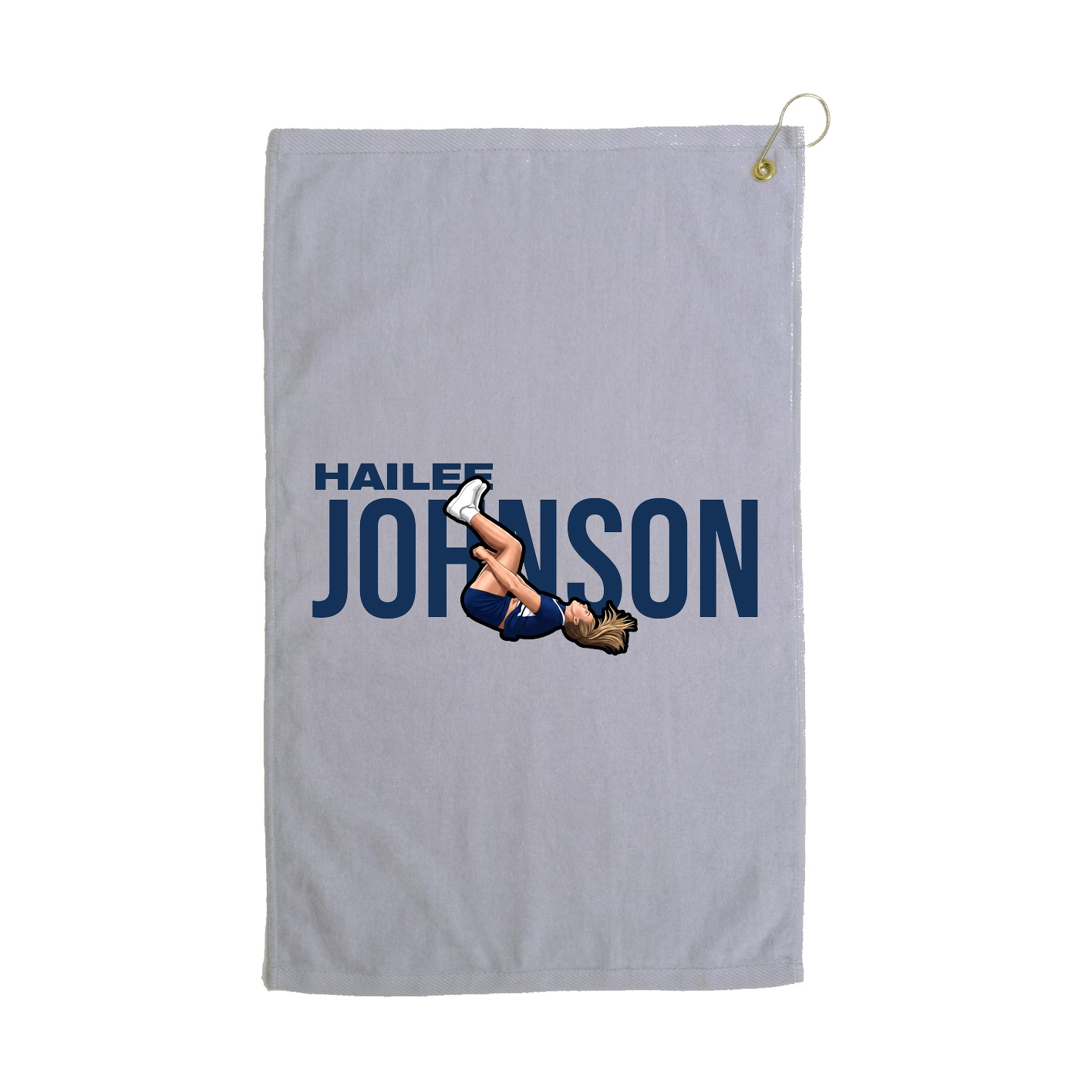 Golf Towel — Player Name in Grey