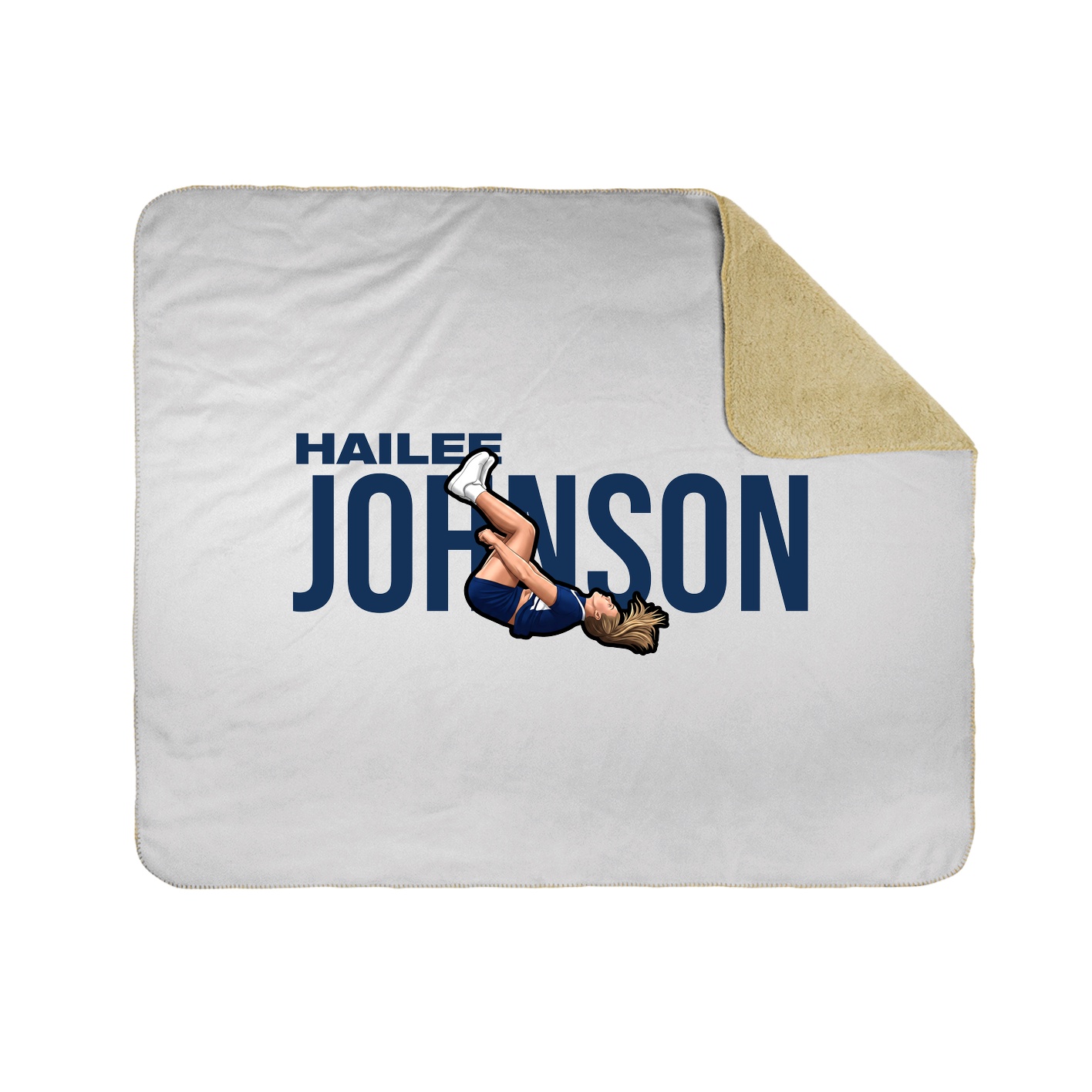 Throw Blanket — Player Name in White