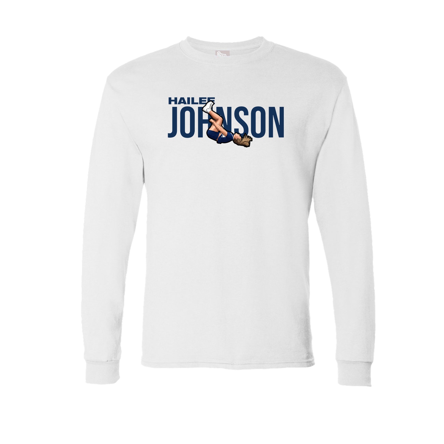 Long Sleeve Tee — Player Name in White