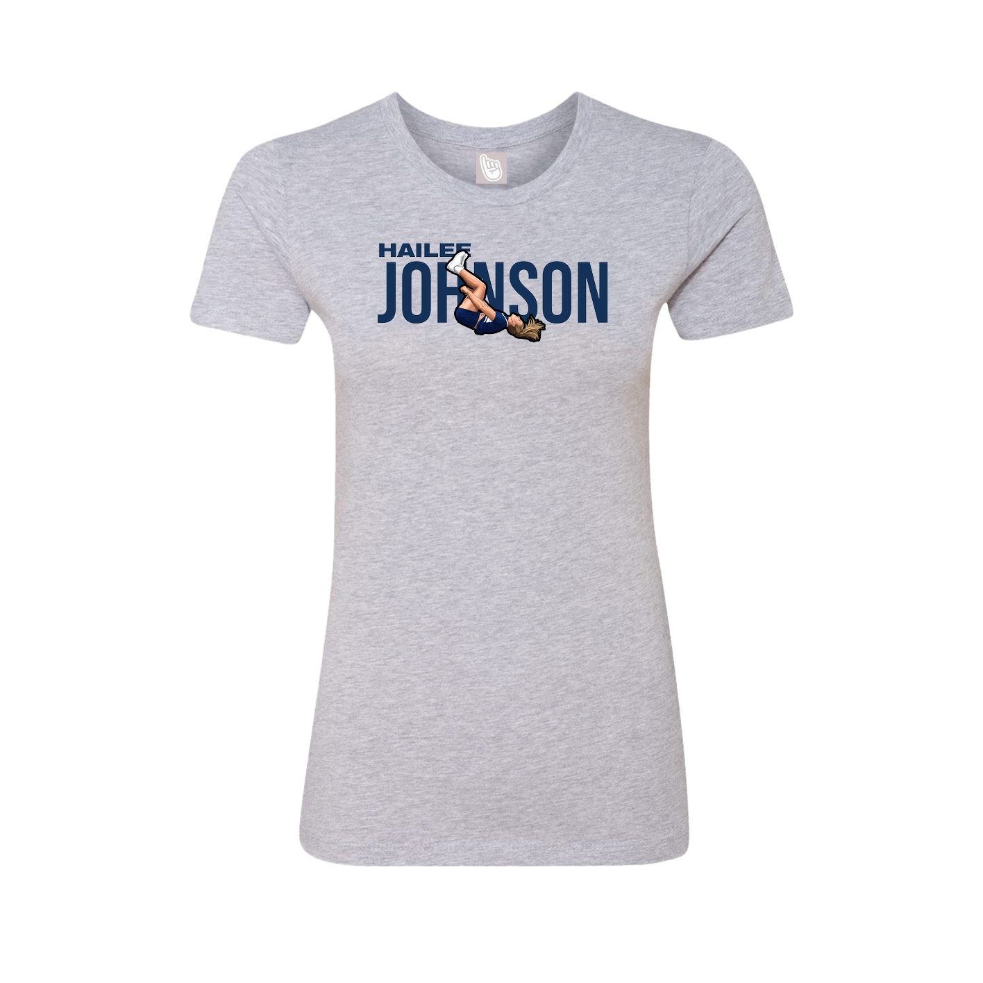 Womens Tee — Player Name in Grey